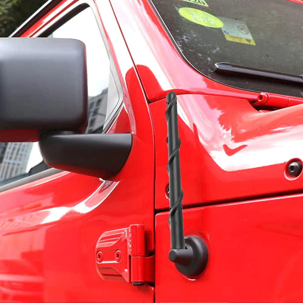 BASIKER Antenna for Jeep Wrangler Gladiator JL JK JT Rubicon Sahara 2007-2024, Short Jeep Wrangler Unlimited Sport 4xe Willys Mojave Antenna Replacement, 7 Inch Jeep Wrangler Gladiator Accessories Compatible with J eep Wrangler - Image 2