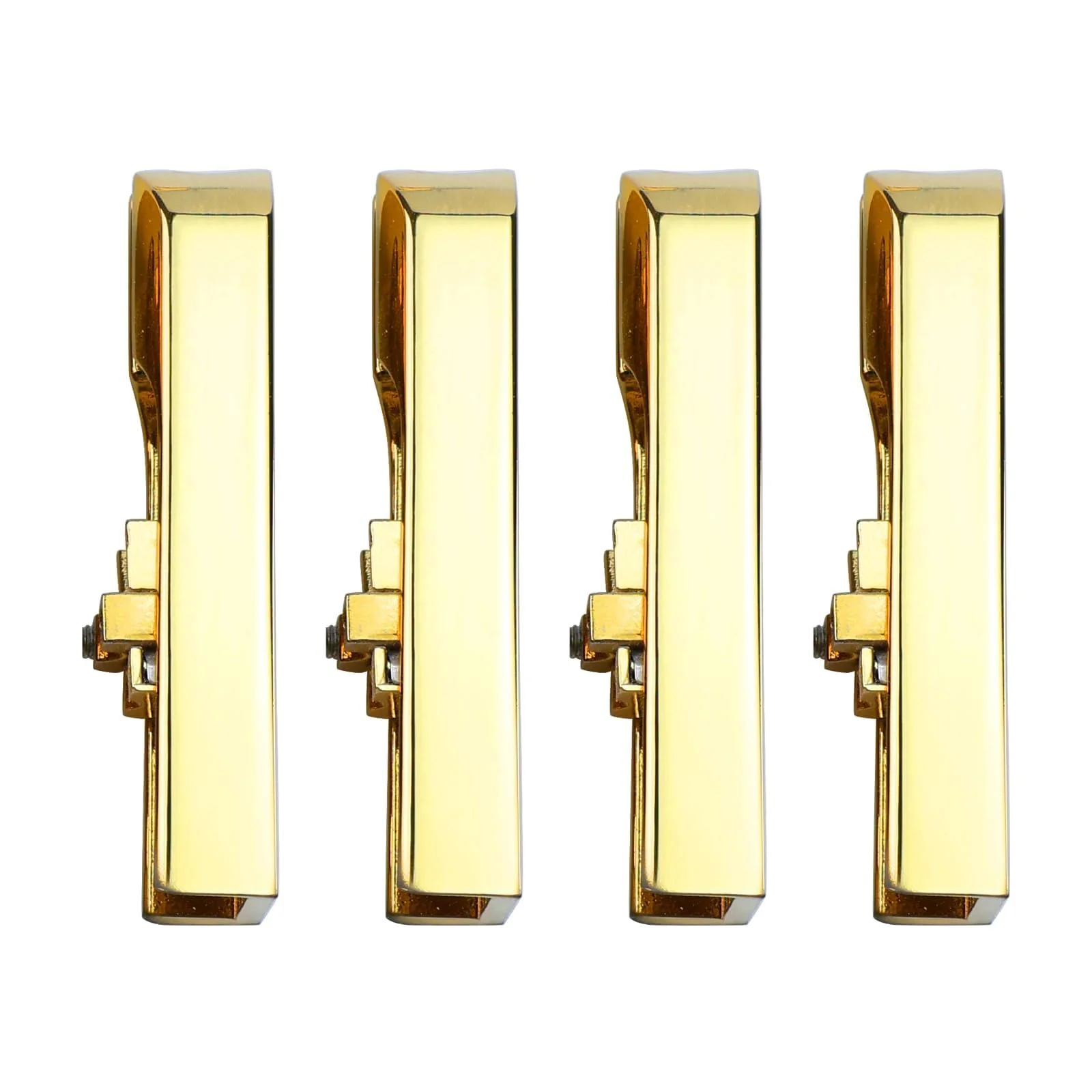 Bass Guitar Bridge with Zinc ALloy Saddle Base Individual Single String Fixed Bridge for 4 String Electric Bass Replacement Parts(Gold) 4PCS Gold - Image 7