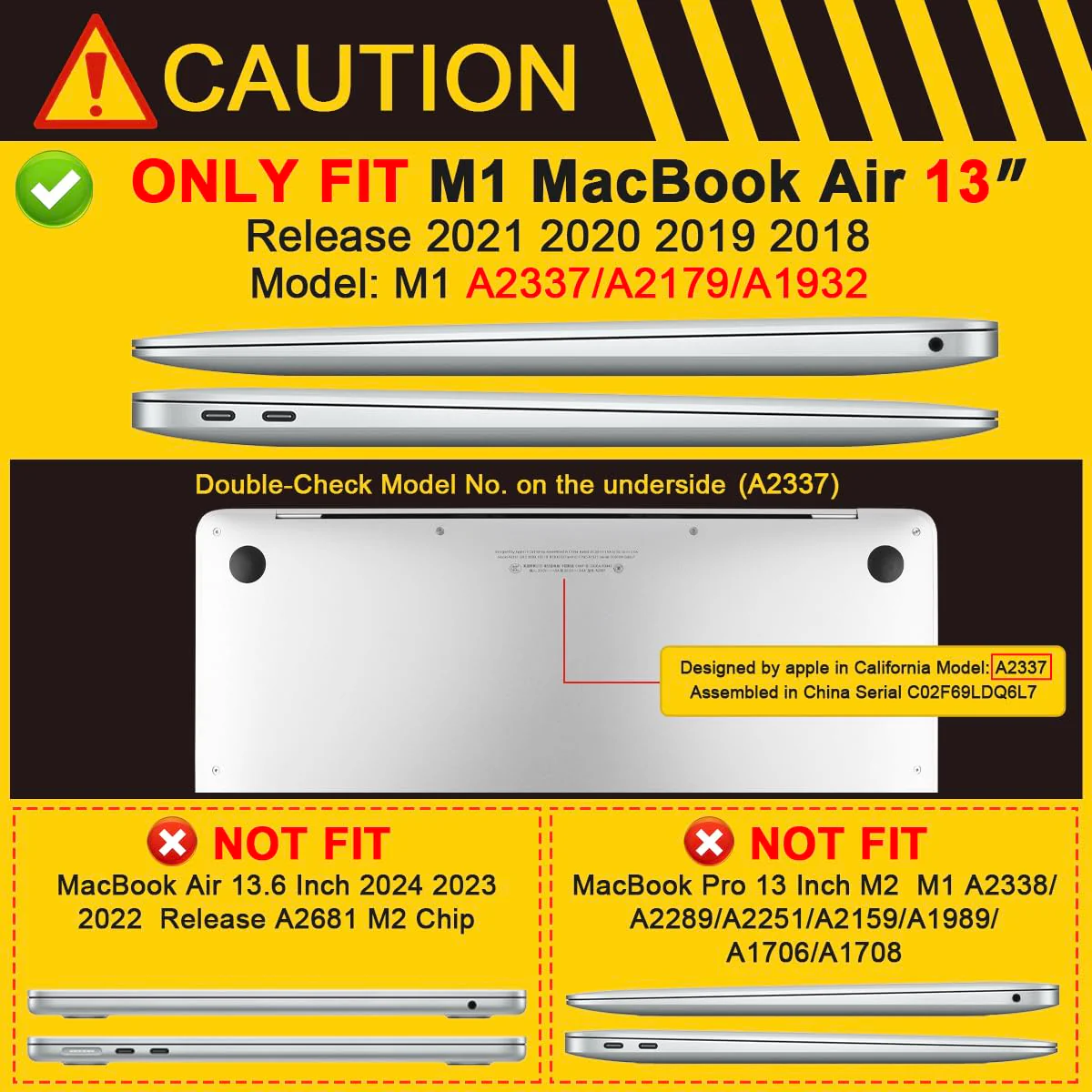 Batianda for MacBook Air 13 Case 2020 2019 2018 Release A2337 M1 A2179 A1932, Heavy Duty Plastic Hard Shell Cover with Fold Kickstand Shockproof Function for Newest MacBook Air 13 inch Touch ID, Grey - Image 2