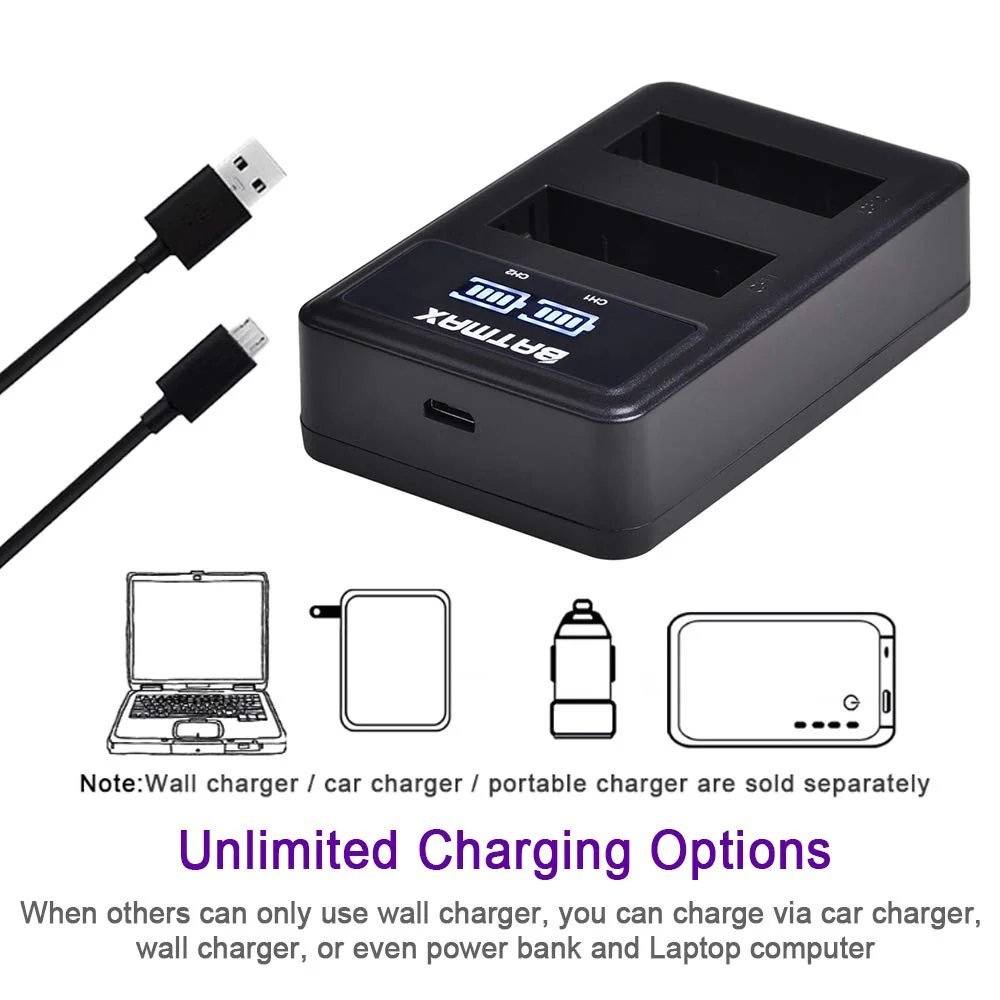Batmax 2000mAh 2Pcs BLS-5 BLS-50 PS-BLS5 Battery + LED Dual USB Charger for Olympus BLS-5 E-PL2,E-PL5,E-PL6,E-PL7,E-PL8, E-PL9, E-PL10,E-PM2,OM-D E-M10,E-M10 Mark II,III,E-M10 IV,Stylus1 Cameras - Image 7