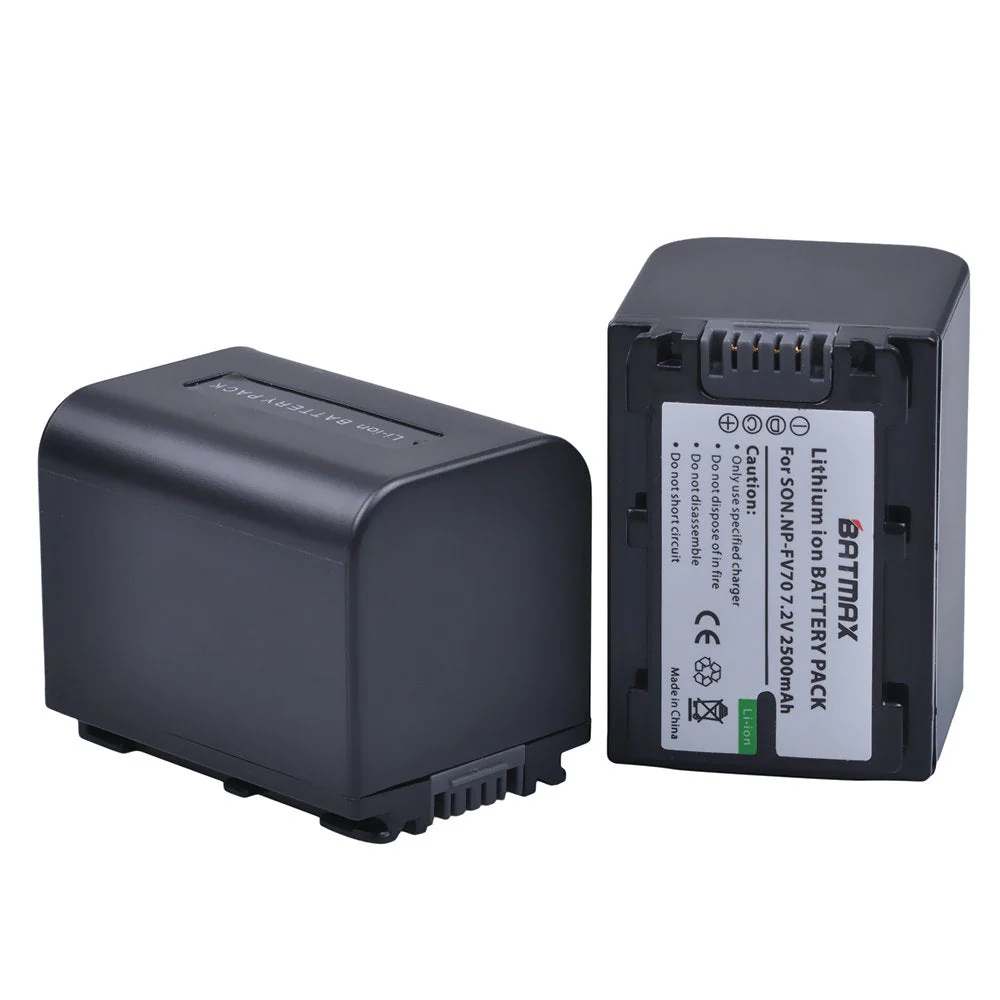 Batmax 2Pcs 2500mAh NP-FV70 Battery + LCD USB Charger for Sony HDR-CX190 HDR-CX200 HDR-CX210 HDR-CX220 HDR-CX230 HDR-CX580V HDR-PJ380 HDR-PJ430V HDR-PJ760V HDR-PV790V HDR-TD20V HDR-TD30V Handycams - Image 4