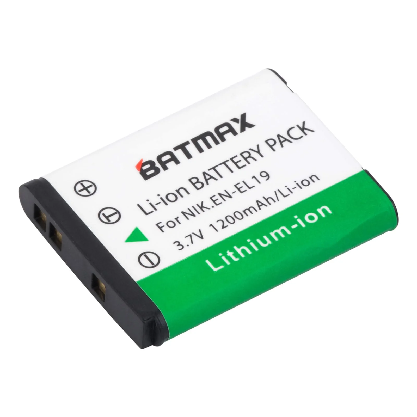 Batmax 2X EN-EL19 NP-BJ1 Battery + Quick LCD Charger for Nikon Coolpix A100, A300, S33, S100, S2600, S2700, S2750, S2800, S3100, S3300, S3400,S4100,S6700, S6800, S6900 and Sony NP-BJ1, NPBJ1 Cameras - Image 2