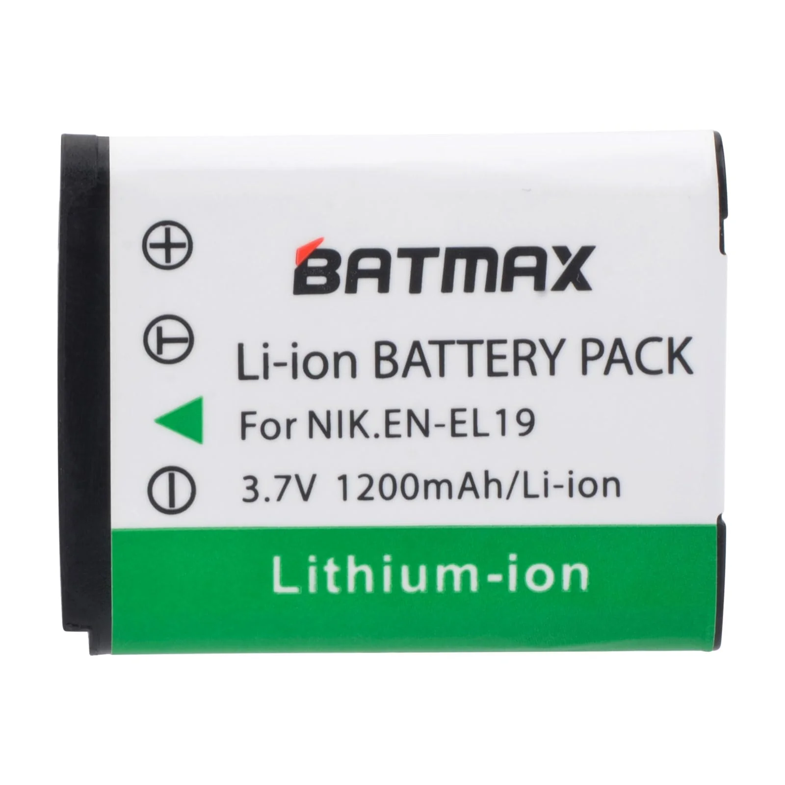Batmax 2X EN-EL19 NP-BJ1 Battery + Quick LCD Charger for Nikon Coolpix A100, A300, S33, S100, S2600, S2700, S2750, S2800, S3100, S3300, S3400,S4100,S6700, S6800, S6900 and Sony NP-BJ1, NPBJ1 Cameras - Image 3