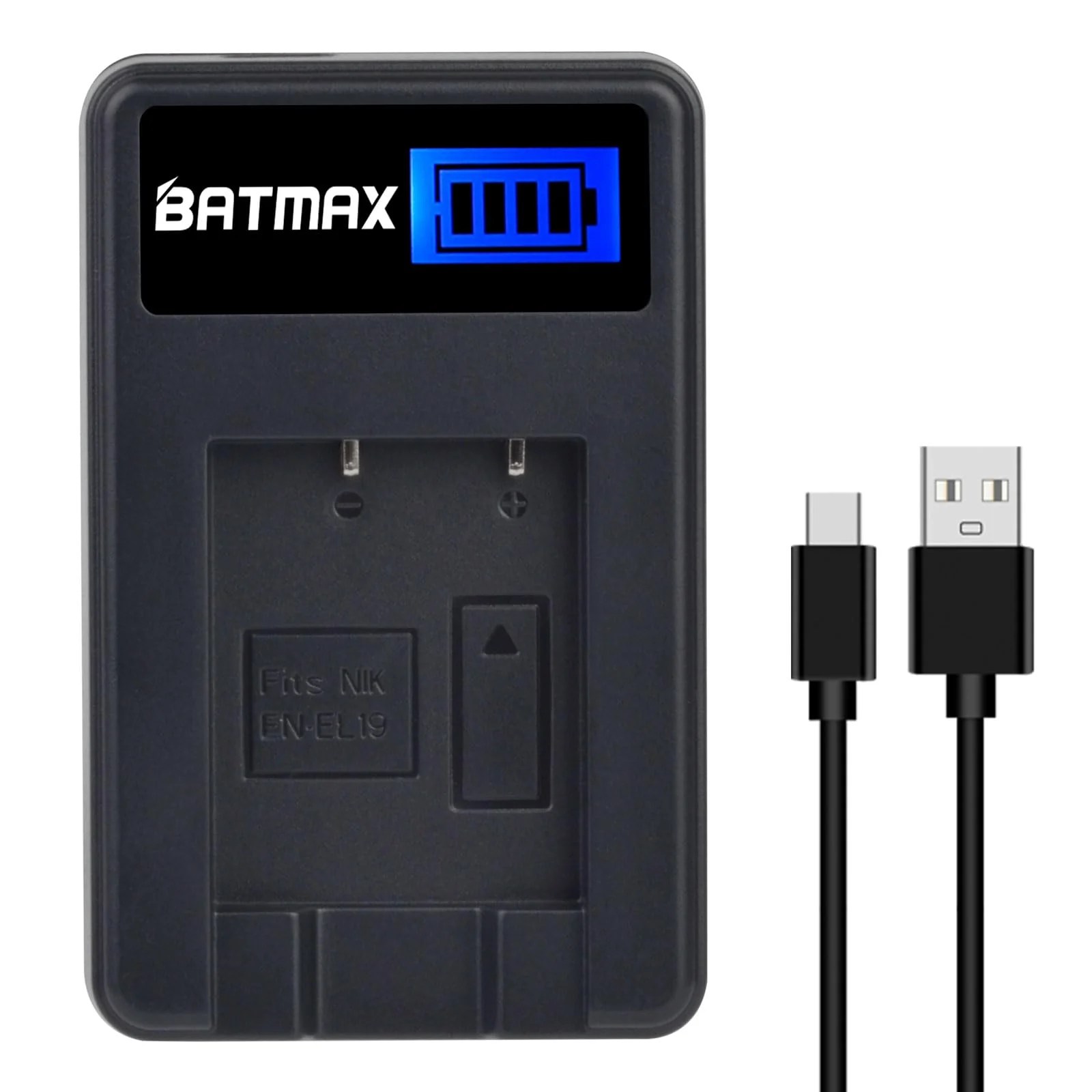 Batmax 2X EN-EL19 NP-BJ1 Battery + Quick LCD Charger for Nikon Coolpix A100, A300, S33, S100, S2600, S2700, S2750, S2800, S3100, S3300, S3400,S4100,S6700, S6800, S6900 and Sony NP-BJ1, NPBJ1 Cameras - Image 6