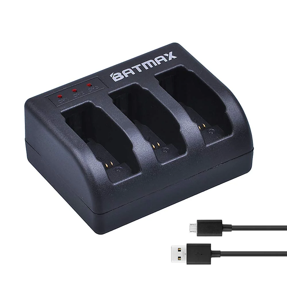 Batmax GoPro Hero 5/6/7/8 Replacement Batteries (3 Pack) + 3-Slots USB Charger with Tpye C Port for GoPro Hero 5 Hero 6 Hero 7 Black Gopro 2018 (Fully Compatible with Original) - Image 5