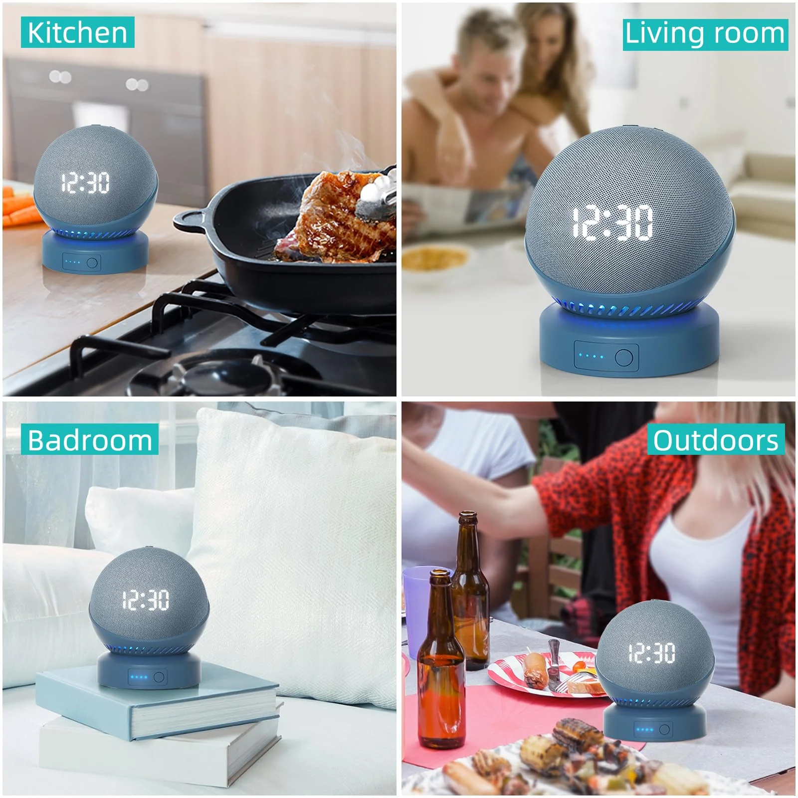 Battery Base for D0/t 4th & 5th Generation Portable D0/t 5TH Gen and Google Nest WiFi Battery Base Stand, Not Including The Speaker (blue) blue - Image 5