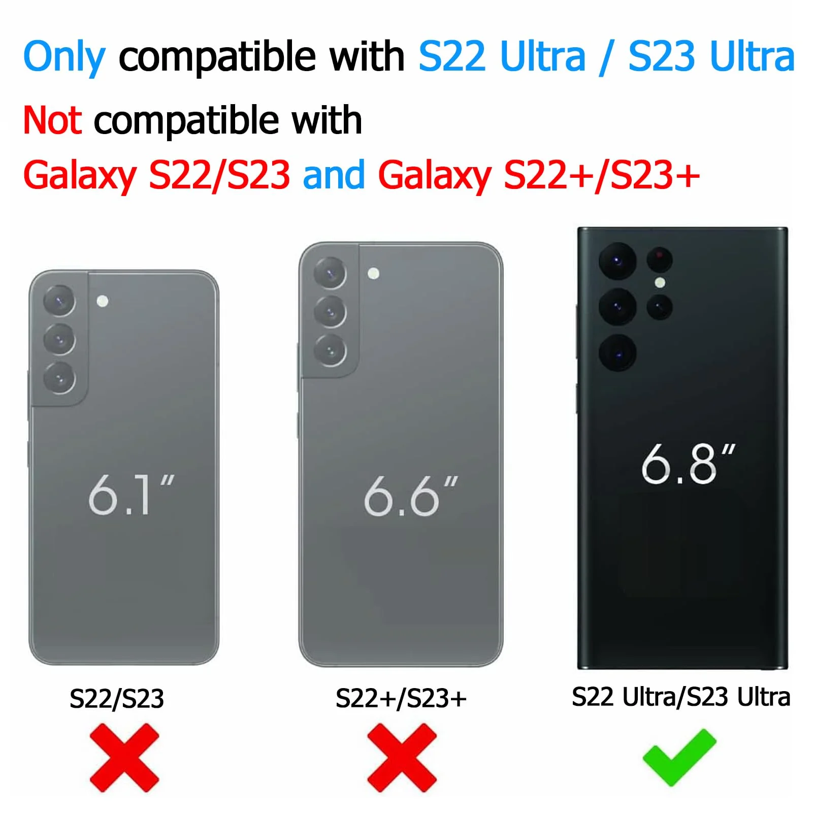 Battery Case for Galaxy S22 Ultra/S23 Ultra, [12000mAh] Slim Portable Protective Fast Charging Case Backup Power Bank Battery Case Compatible with Galaxy S22 Ultra/S23 Ultra-6.8 inch-Black Black - Image 2