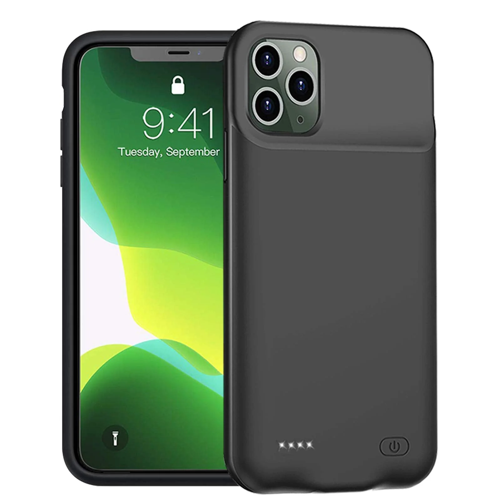 Battery Case for iPhone 11 Pro, Enhanced 7000mAh Ultra Thin Portable Protective Power Smart Charging Case Compatible with iPhone 11 Pro (5.8 inch) Rechargeable Extended Battery Charger Case (Black) Black