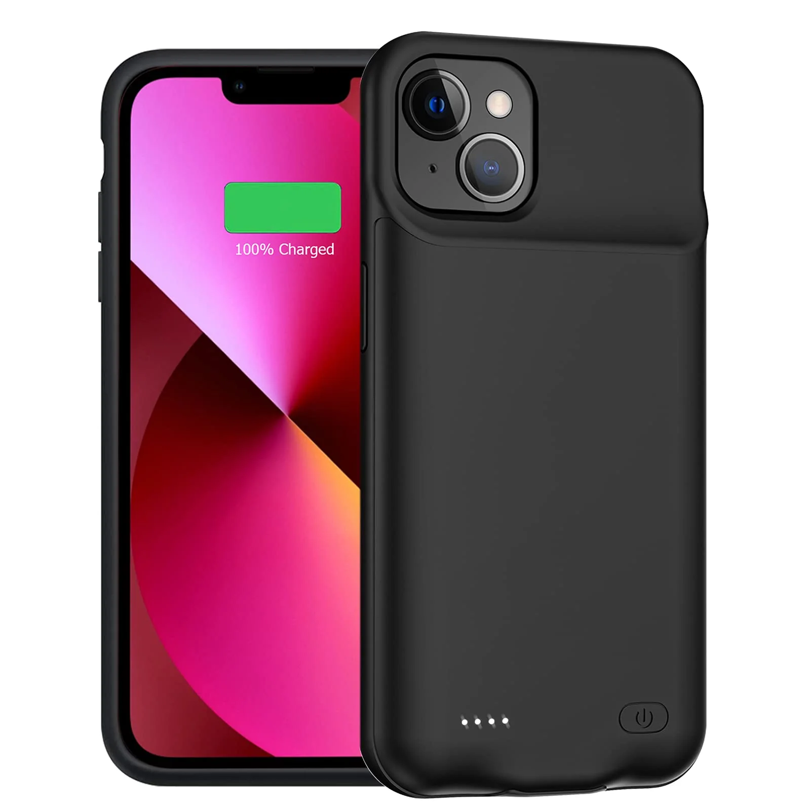 Battery Case for iPhone 13 Mini, Enhanced 6500mAh Ultra Thin Portable Protective Power Smart Charging Case Compatible with iPhone 13 Mini (5.4 inch) Rechargeable Extended Battery Charger Case (Black)