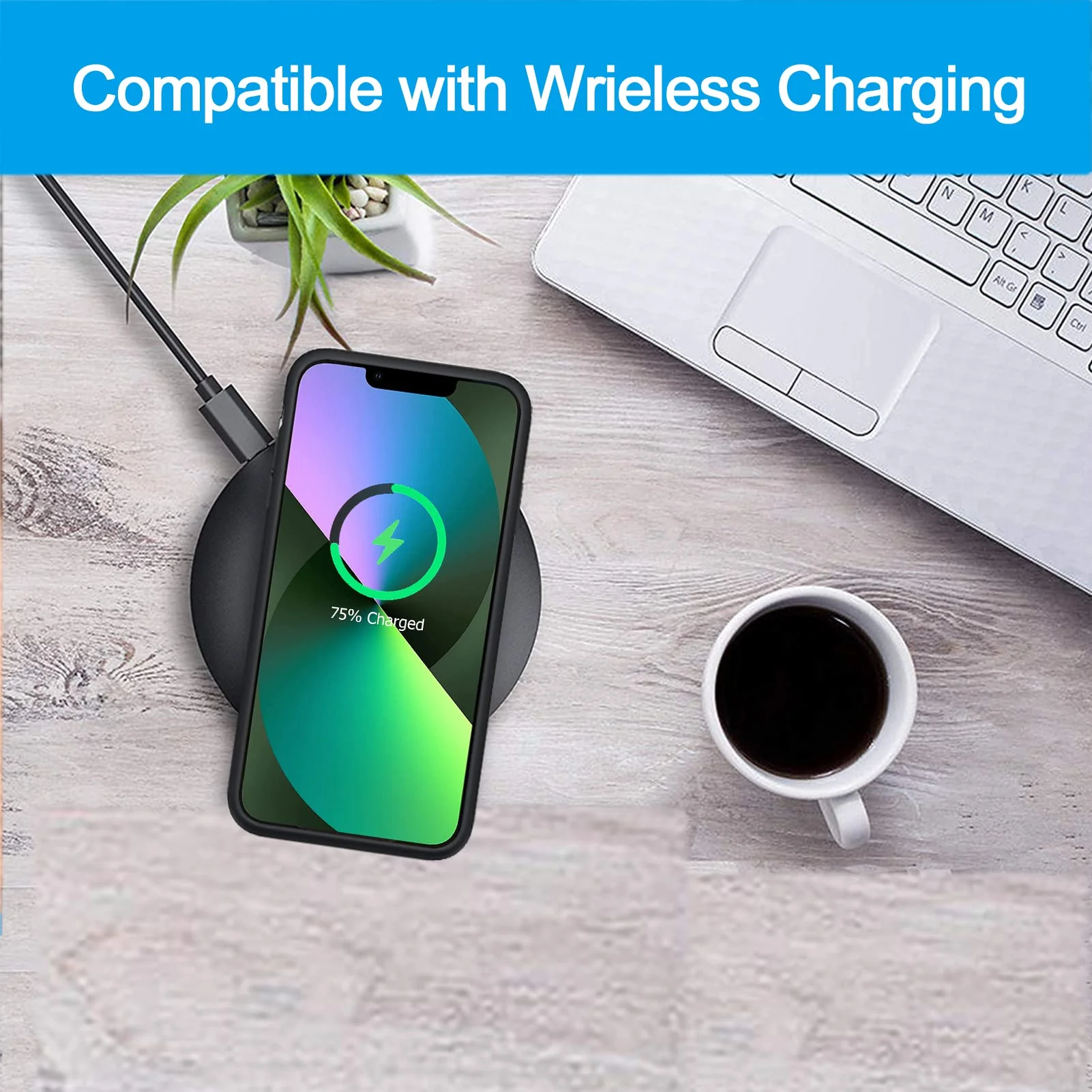 Battery Case for iPhone 13, Upgraded 10000mAh Battery Pack Rechargeable Charger Case Support Carplay with Wireless Charging Compatible for iPhone 13 (6.1 inch) External Battery Charging Case (Black) - Image 6
