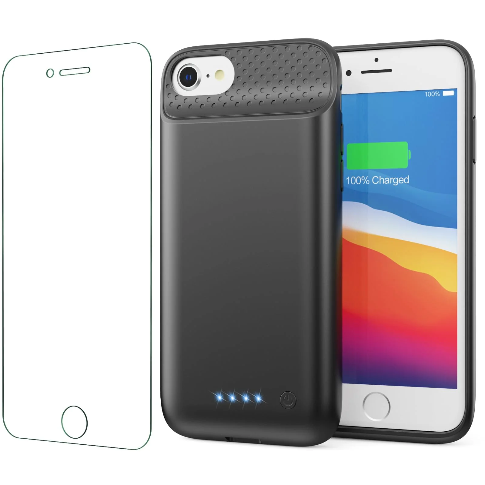 Battery Case for iPhone for iPhone 8/7/6s/6/SE (2022/2020),[2024 Upgraded] 7000mAh Ultra-Slim Portable Extended Charger Case Cover for iPhone 8/7/6s/6/SE (2022/2020) Charging Case (4.7 Inch)-Black Black