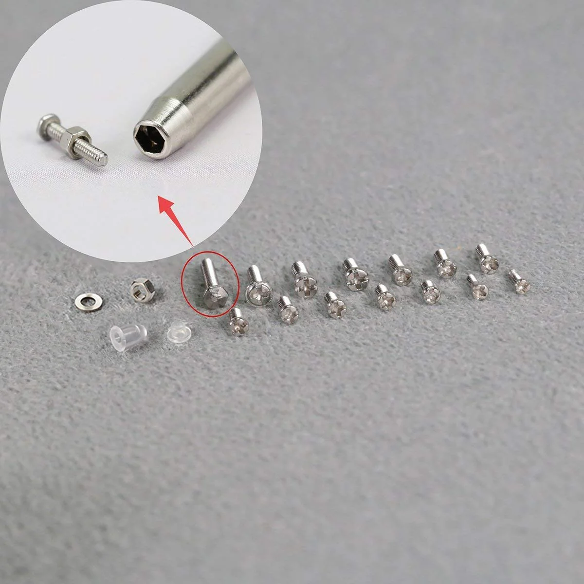 bayite Eyeglass Repair Kit Sunglass Glasses Repair Kit with Screws Assorted Tweezers Screwdriver Nuts Stainless Steel Screws Tool for Watch 1000Pcs - Image 8
