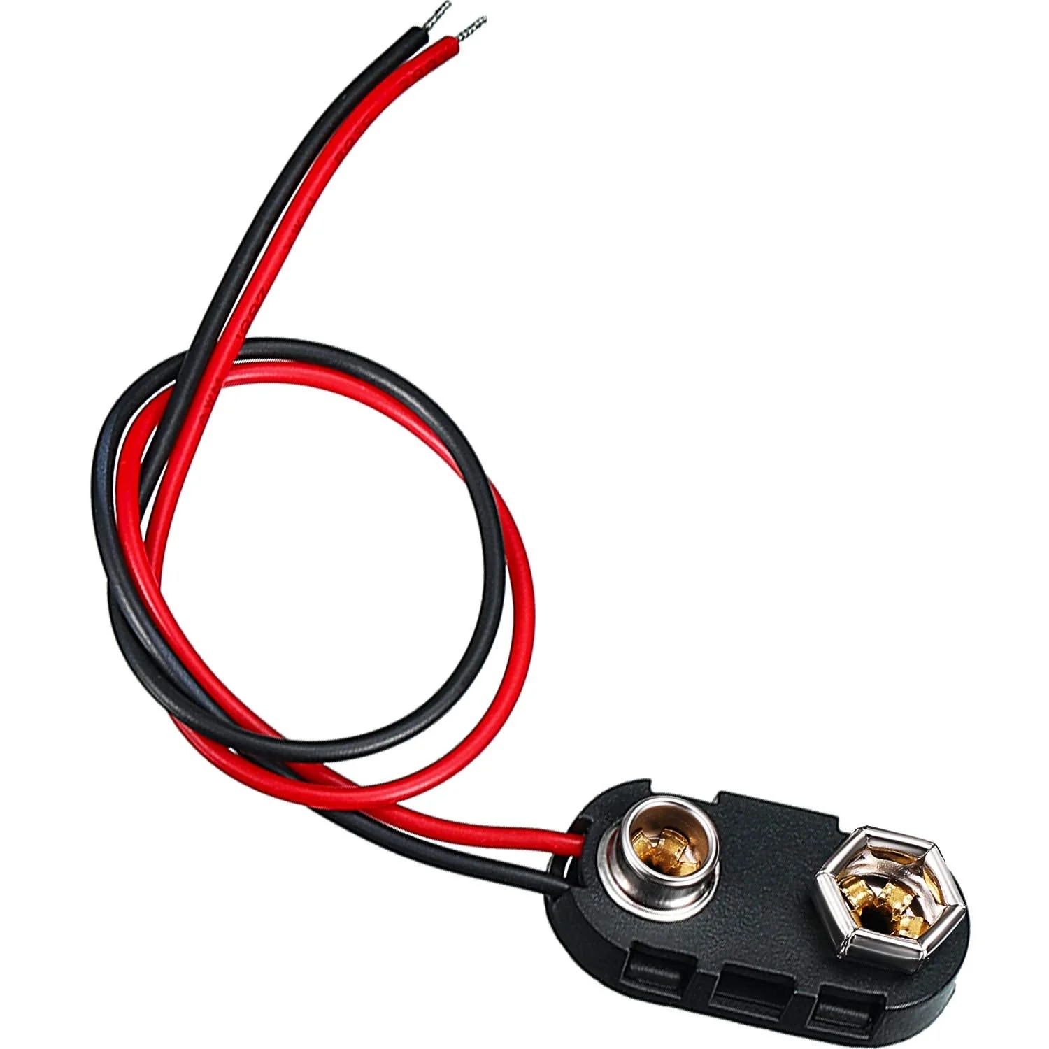 BBTO 20 Pack 9 V Battery Clip Connector Long Cable Connection Hard Shell Black Red Connector (I Type) - Image 4