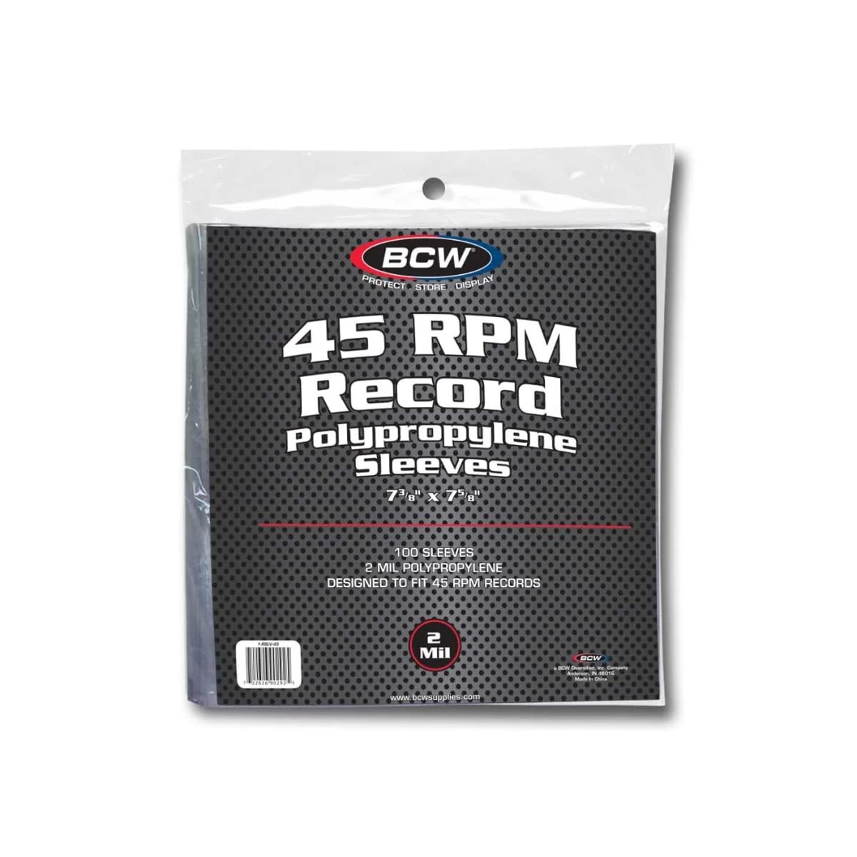 BCW 100 Vinyl 45 RPM 7" Record Poly Outer Record Sleeves | Album Covers | Crystal Clear | Record Covers | 2 Mil Thickness | Vinyl Record Storage | Dust and Scratch Protection | Vinyl Record Sleeves 1 Pack