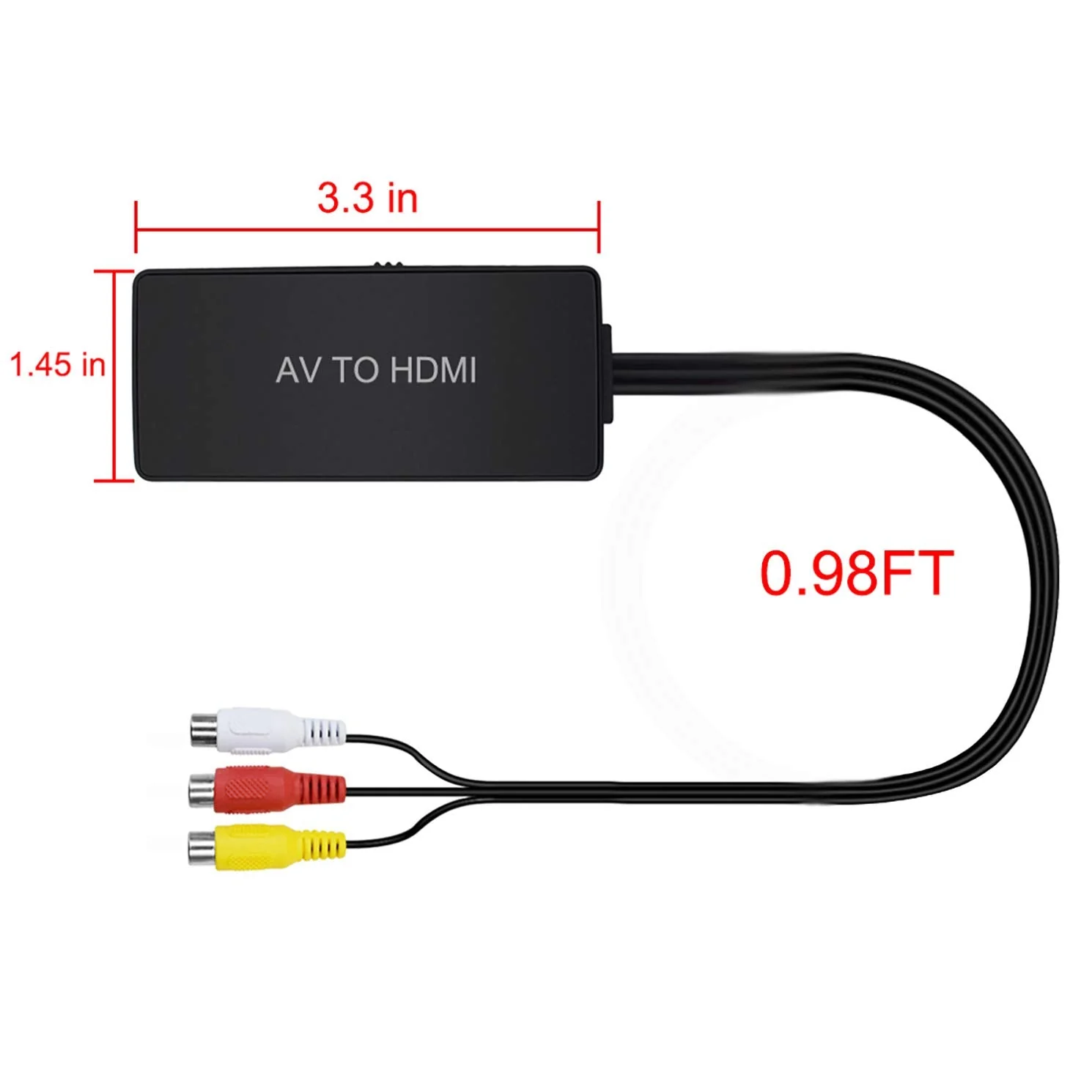 BD&M RCA to HDMI Converter, Composite to HDMI Adapter AV to HDMI Support 1080P PAL/NTSC Compatible with PS one, PS2, PS3, STB, Xbox, VHS, VCR, Blue-Ray DVD Players - Image 5