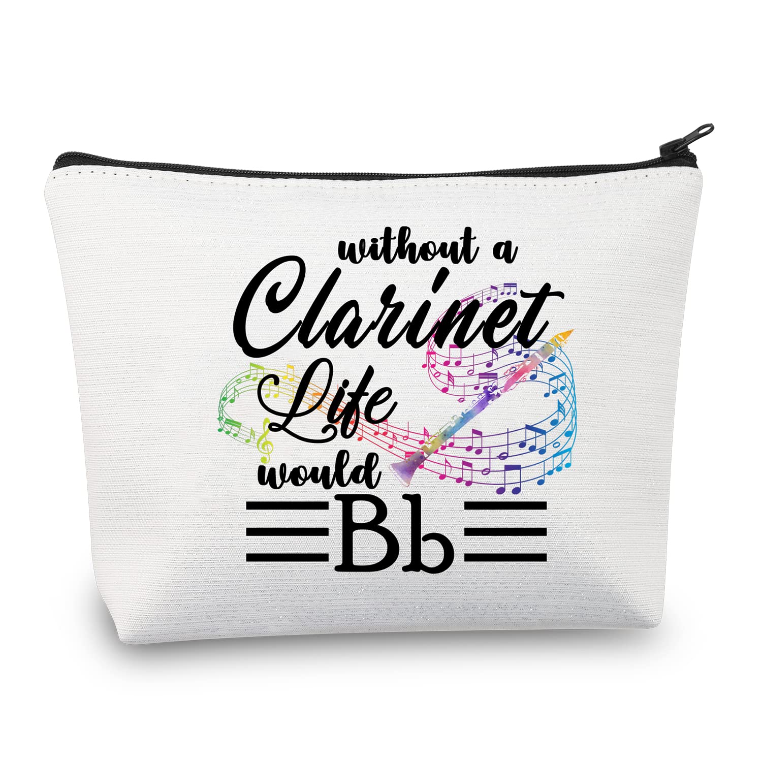 BDPWSS Clarinet Gift Clarinet Player Gift Clarinet Lover Gift Without A Clarinet Life Would Bb Makeup Bag Clarinet Teacher Gift (My Clarinet Life) My Clarinet Life