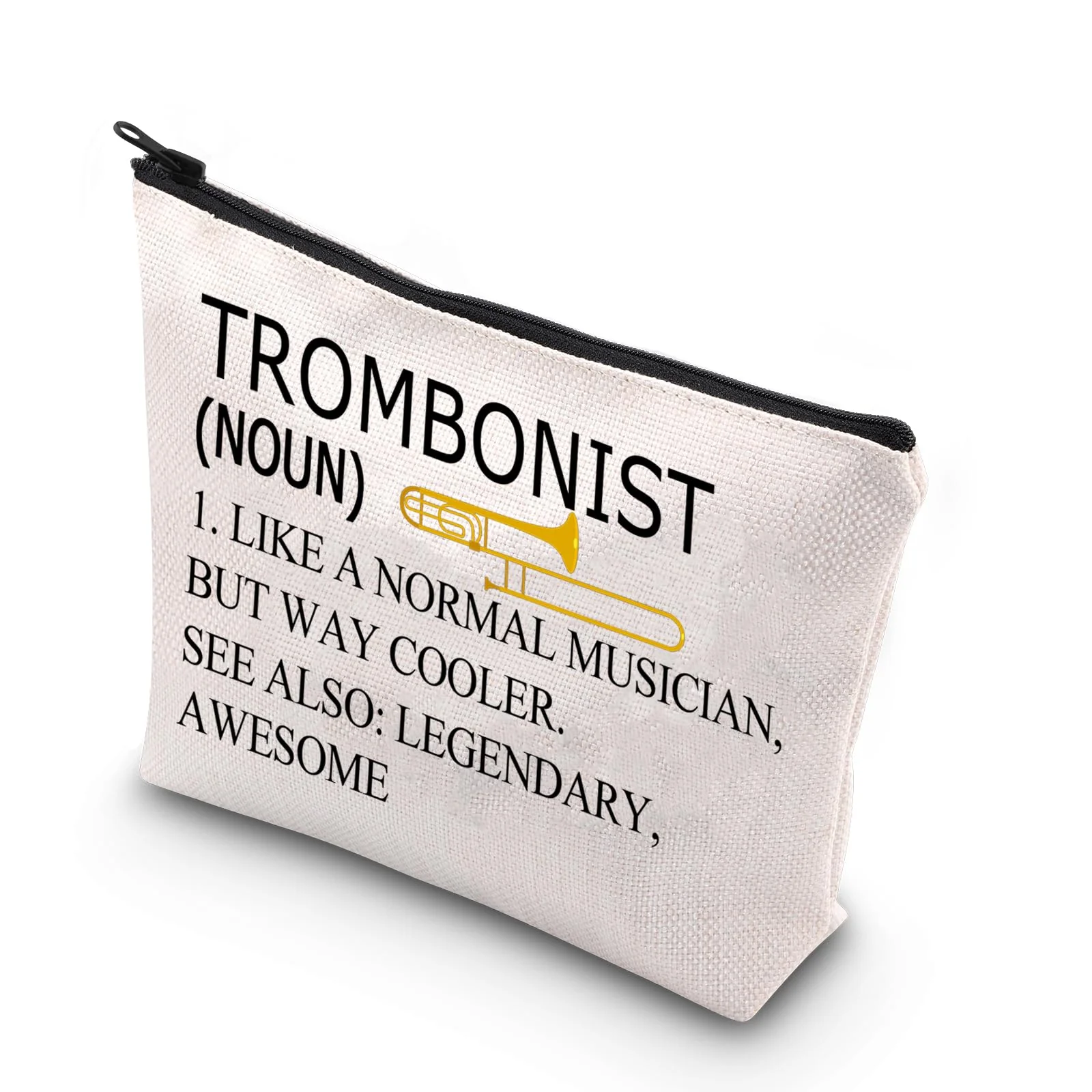 BDPWSS Trombone Player Gift Trombonist Makeup Bag Trombone Musician Gift Music Instrument Gift Orchestra Music Lover Gift (Trombonist noun) Trombonist noun