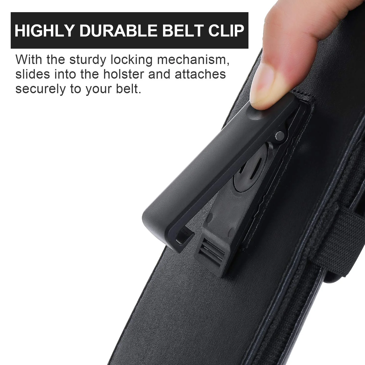BECPLT Phone Holster for iPhone 15 Pro Max 15 Plus 14 Pro Max 13 Pro Max 12 Pro Max 11 Pro Max Leather Belt Case 360 Rotating Pouch Case Holster Belt Clip Case for iPhone Xs Max 8 Plus 7 Plus 6s+ 6+ L(6.5"x 3.5"x 0.5") Leather-Rotation - Image 4
