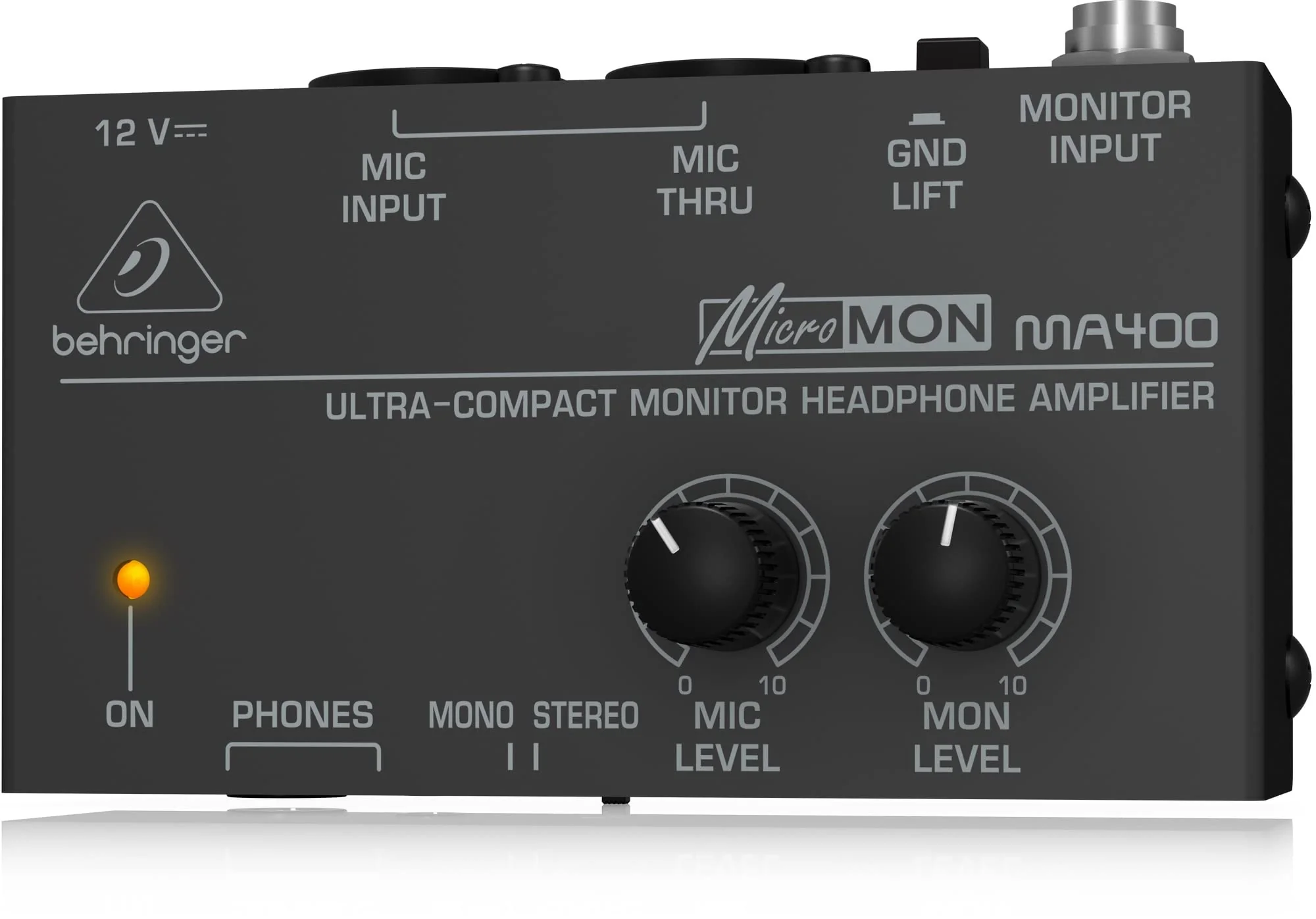 Behringer Micromon MA400 Ultra-Compact Monitor Headphone Amplifier, 15Hz-25 kHz Bandwidth, 2 kOhms Input Impedance - Image 4