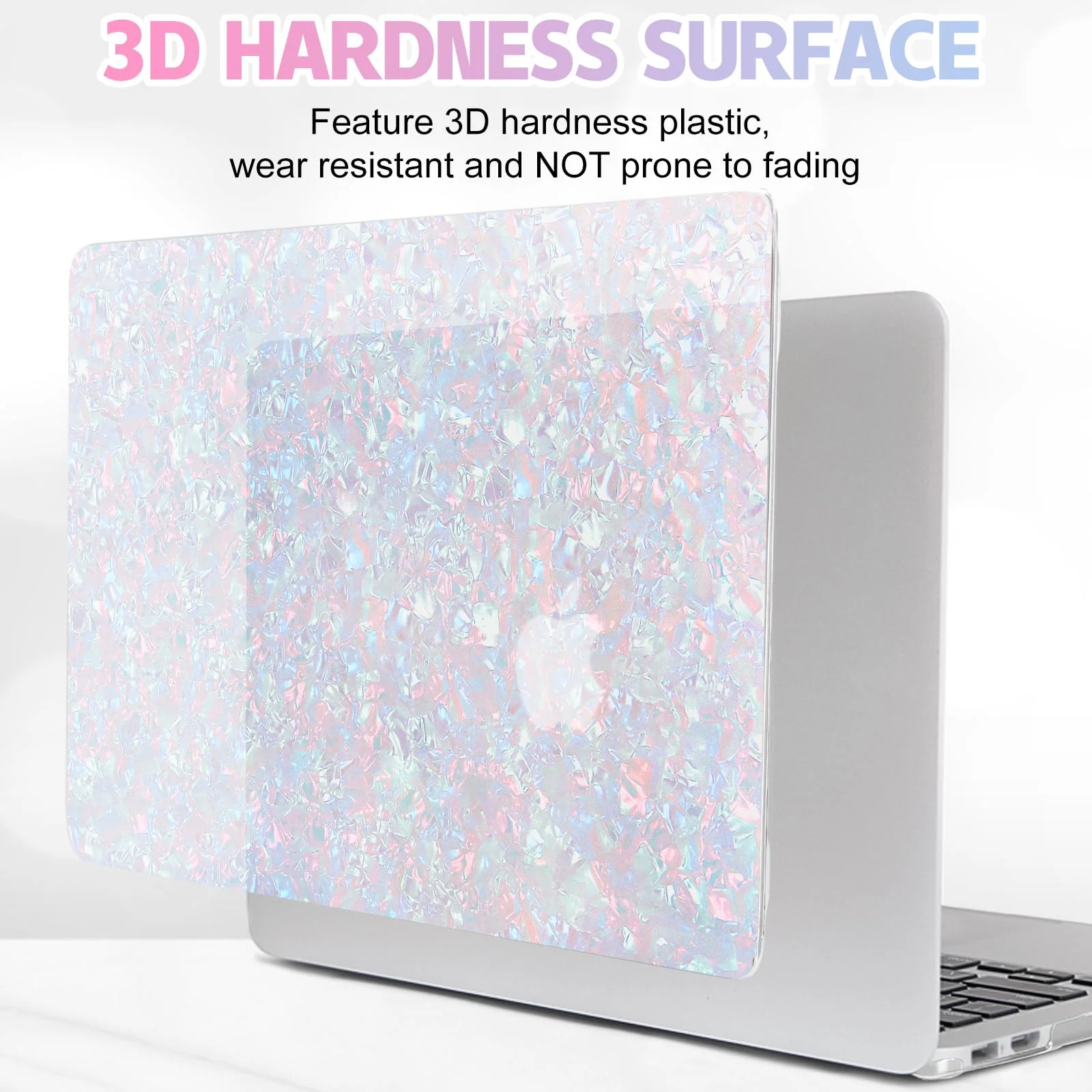 BELKA Compatible with MacBook Pro 13 inch Case M2 2024 2023 2022 2021-2016 A2338 M1 A2251 A2289 A2159 A1989 A1708 A1706, Plastic Hard Shell Case+Keyboard Cover+Screen Protector, Shiny Pearl - Image 6