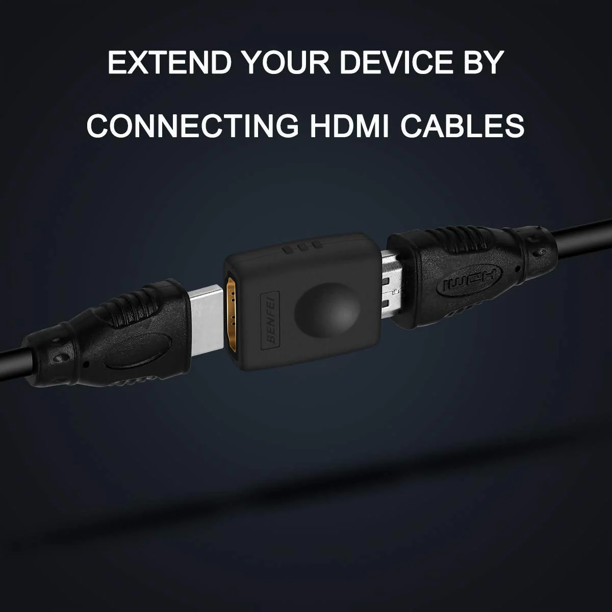 BENFEI HDMI Coupler, HDMI Female to Female Adapter for Extending HDMI Devices - 2 Pack Without Angle - Image 2