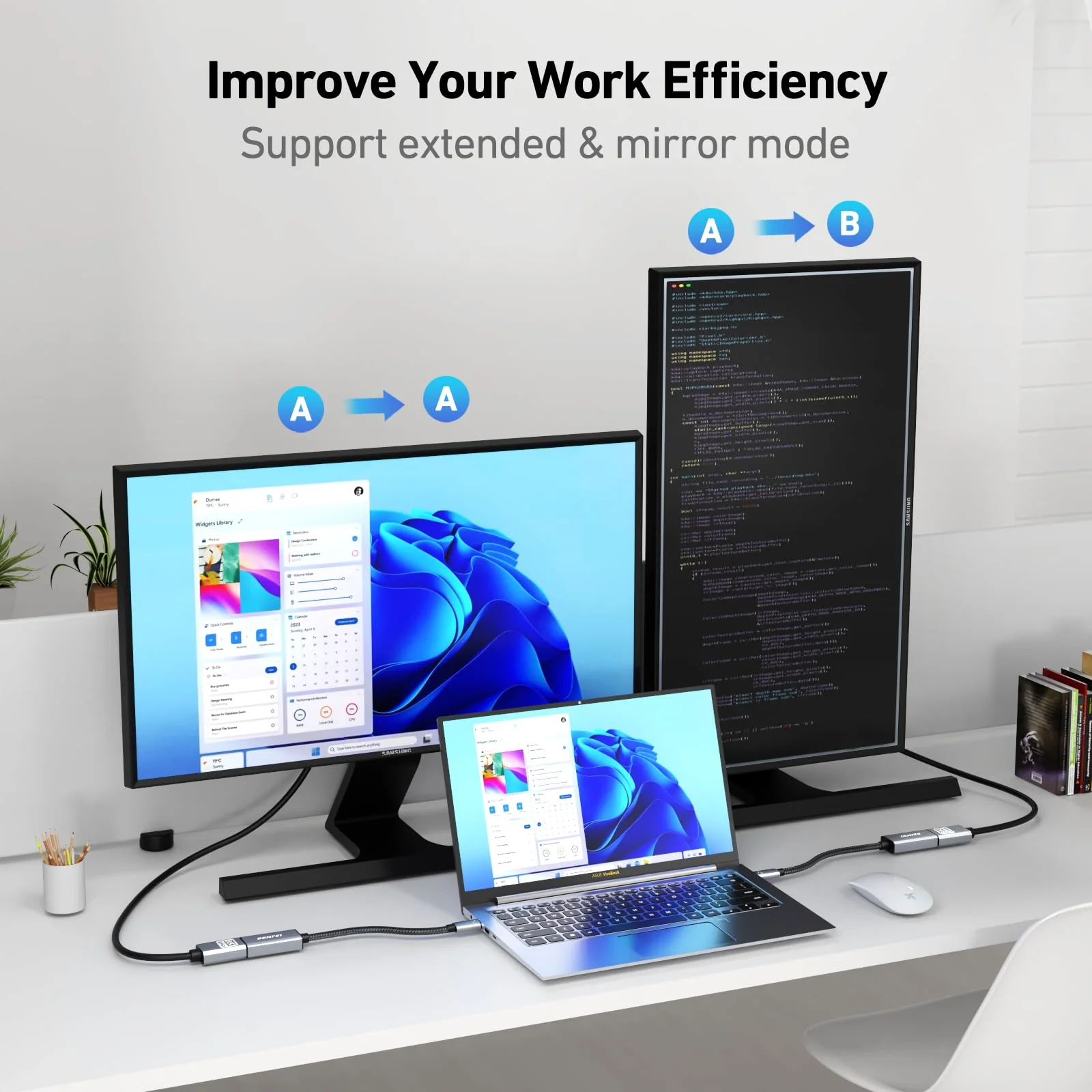 BENFEI USB Type-C to HDMI Adapter [Thunderbolt 3/4 Compatible] with iPhone 15 Pro/Max, MacBook Pro/Air 2023, iPad Pro, iMac, S23, XPS 17, Surface Book 3 and More 1 Gray - Image 3