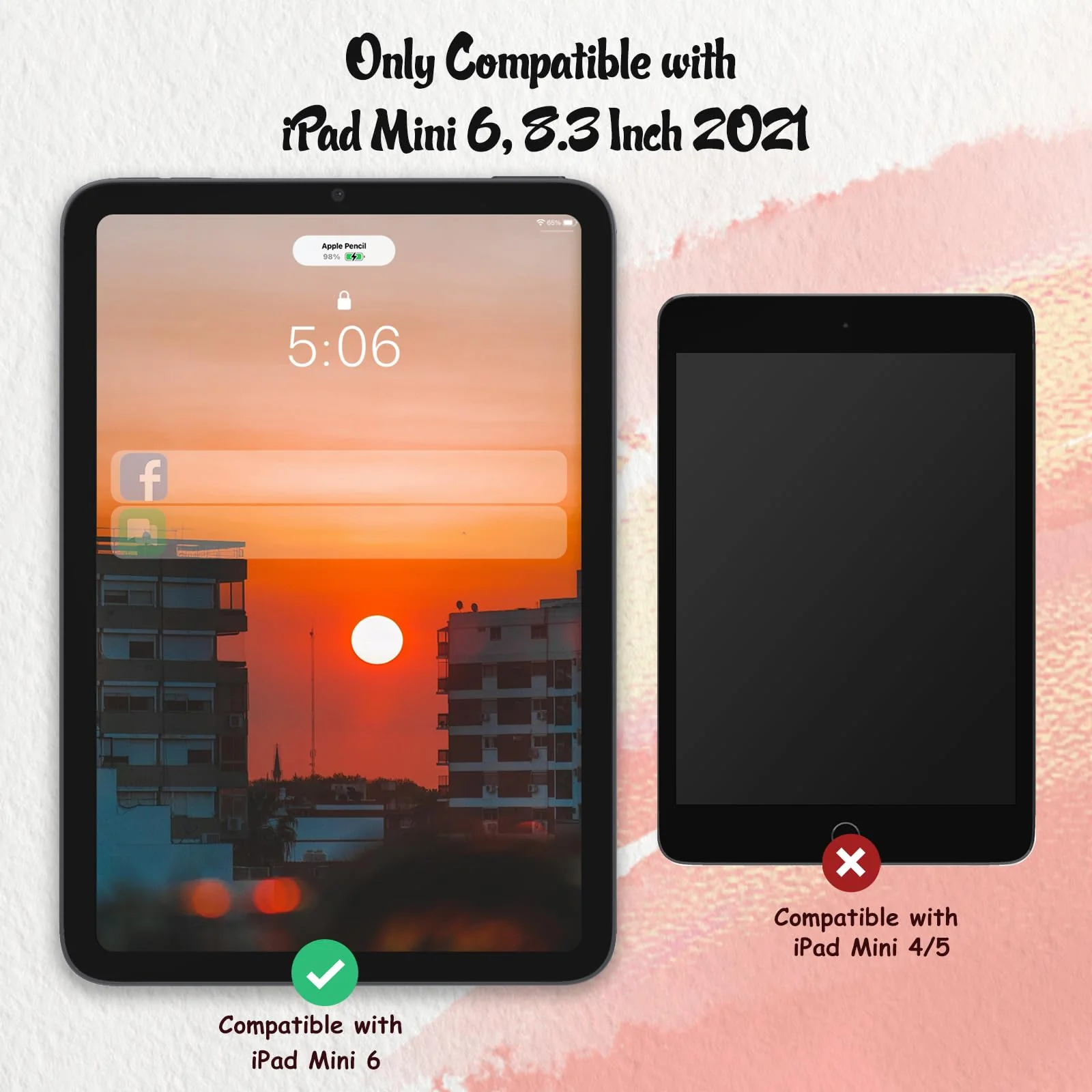 bersem [2 Pack Matte Surface Screen Protector Compatible with iPad Mini 6 (8.3 inch) 2021 Anti Glare for iPad Mini 6th Generation Drawing Bubble Free High Touch Sensitivity Case Friendly 8.3 inch - Image 2