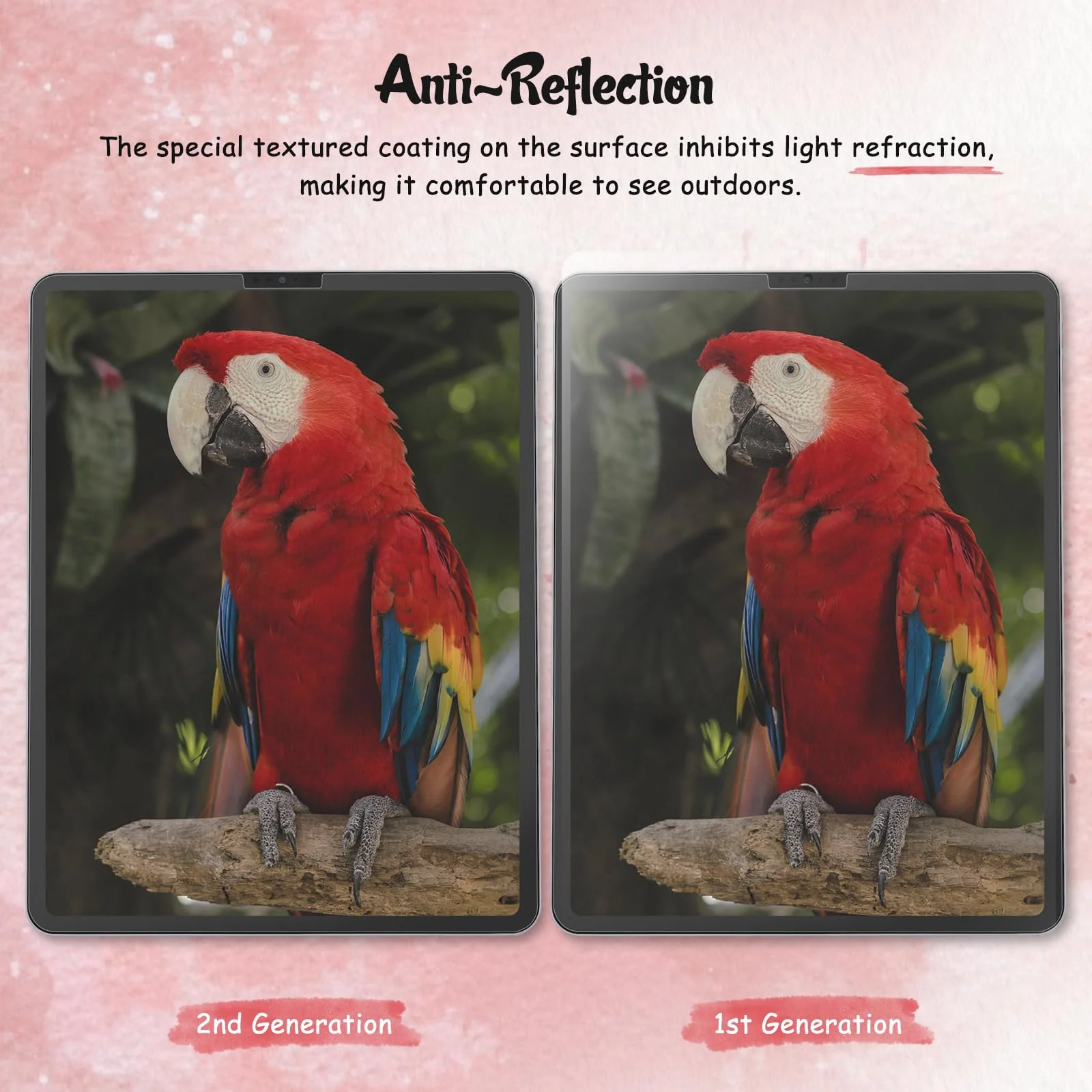 bersem [2 Pack Matte Surface Screen Protector Compatible with iPad Pro 12.9 Inch (2022 & 2021 & 2020 & 2018), iPad Pro 12.9 6th / 5th / 4th / 3rd Generation Matte PET Film for Drawing Anti-Glare - Image 5