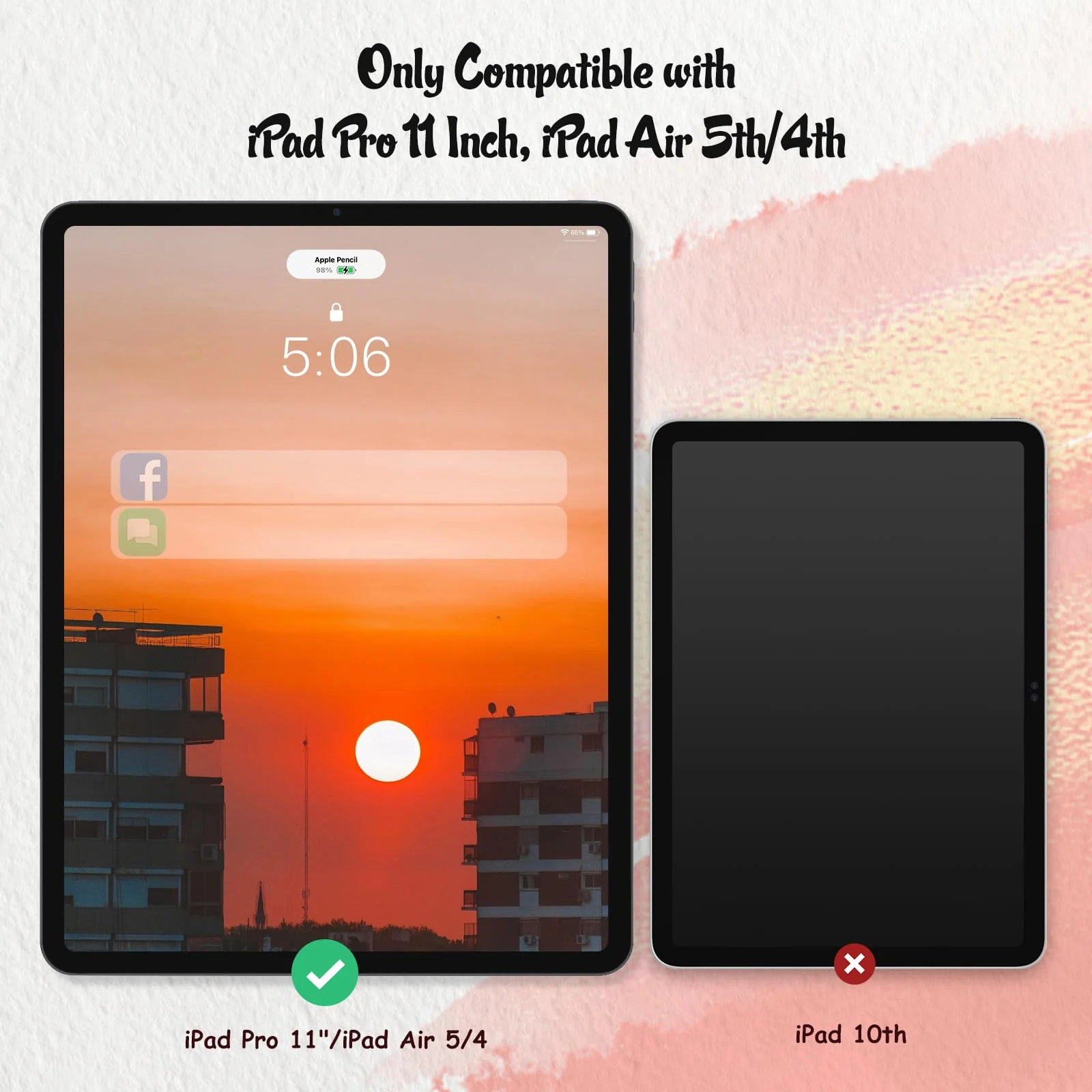 bersem [2 PACK Paper Screen protector Compatible with iPad Pro 11 inch (2022/2021/2020/2018 Models) / iPad Air 5th / 4th Generation (10.9 inch) - Image 2