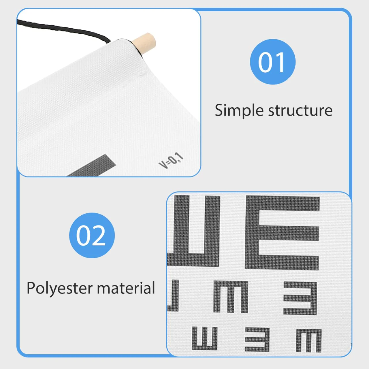 BESTOYARD Picture Board for Hanging Pictures, Wall Test, Eye Test, Eye Examination Board, Home Viewing Board, Examination Board for Hanging on the Wall Image 1 - Image 3
