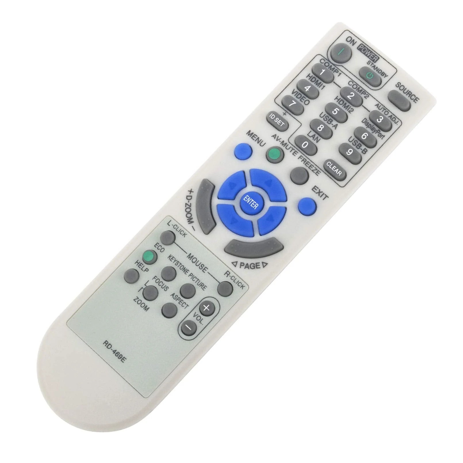 Beyution RD-469E Replace Projector Remote Control Fit for NEC NP-M282X,NP-M302WS, NP-M303WS,NP-M322X, NP-M323H, NP-M362X, NP-M363W,NP-M402H, NP-M332XS, NP-M333XS, NP-M352WS, NP-M353WS, NP-M362W - Image 2