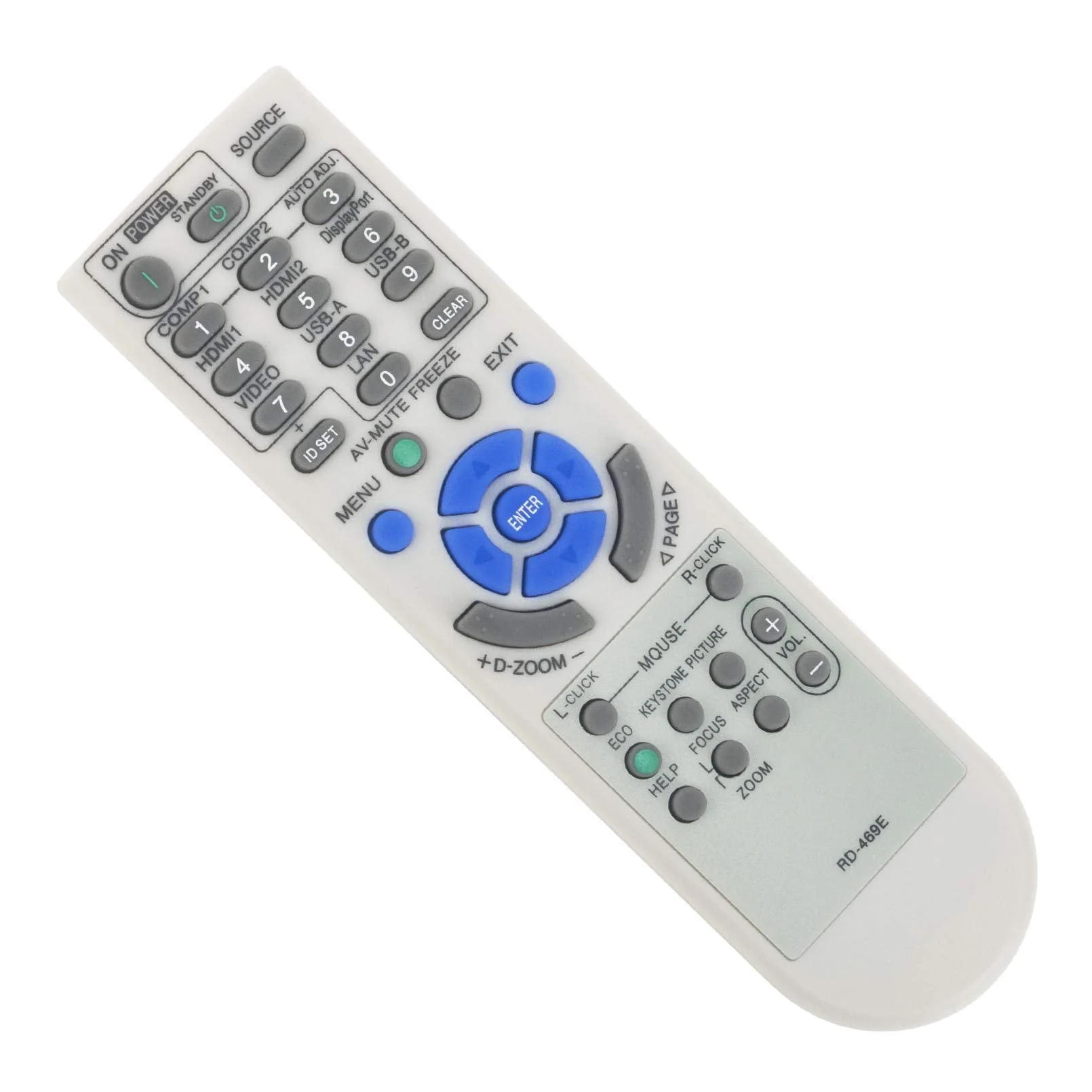 Beyution RD-469E Replace Projector Remote Control Fit for NEC NP-M282X,NP-M302WS, NP-M303WS,NP-M322X, NP-M323H, NP-M362X, NP-M363W,NP-M402H, NP-M332XS, NP-M333XS, NP-M352WS, NP-M353WS, NP-M362W - Image 3
