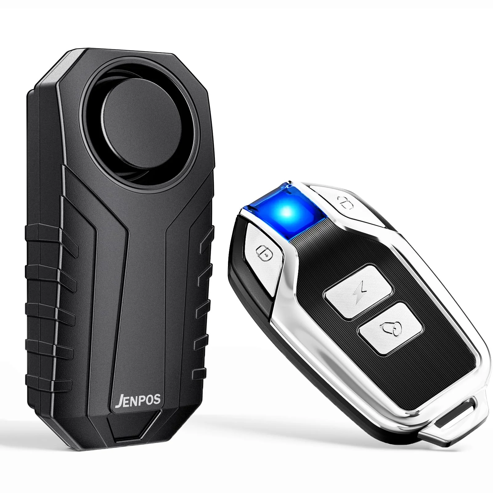 Bike Alarm, 120dB Loud Waterproof Wireless E-Bike Motorcycle Alarm with Remote, Anti-Theft Vibration Motion Sensor Multipurpose Security Alarm System, Ebike Accessories Black
