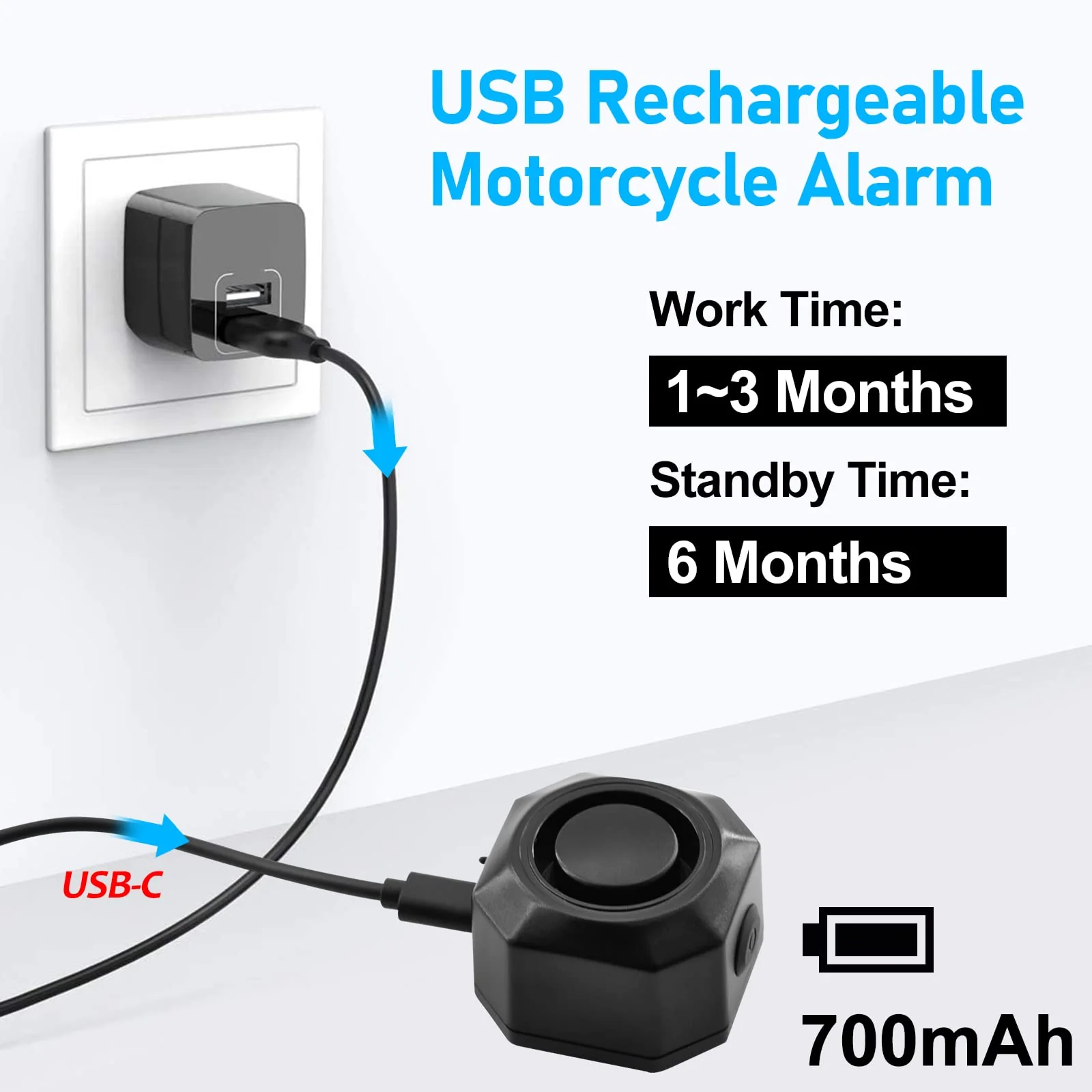 Bike Alarms for Ebikes Accessories, Electric Scooter Accessories, Car Alarm System with Motion Sensor, Wireless Antitheft Products, Waterproof Vibration Bike Alarms for Ebikes Bike Scooter Car 2 pack - Image 3