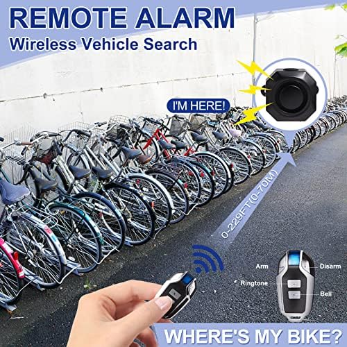 Bike Horn Electric Vehicle Alarm Wireless Vibration Alarm System with Motion Sensor Waterproof Rechargeable Antitheft Alarm for Ebikes Bike Scooter Car (SF32 Alarm one Pack) SF32 Alarm one pack - Image 10