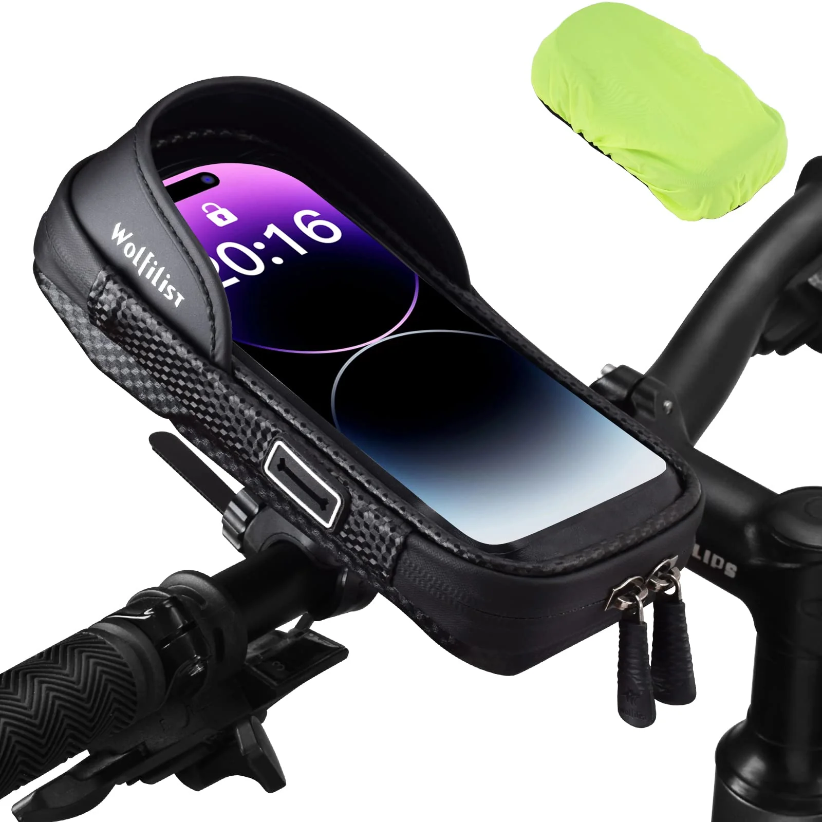 Bike Phone Holder EVA Waterproof Bike Front Frame Bag Top Tube Bike Bag Bicycle Phone Mount Cycling Pouch with Rain Cover Bike Accessories Gifts for Cyclists Men