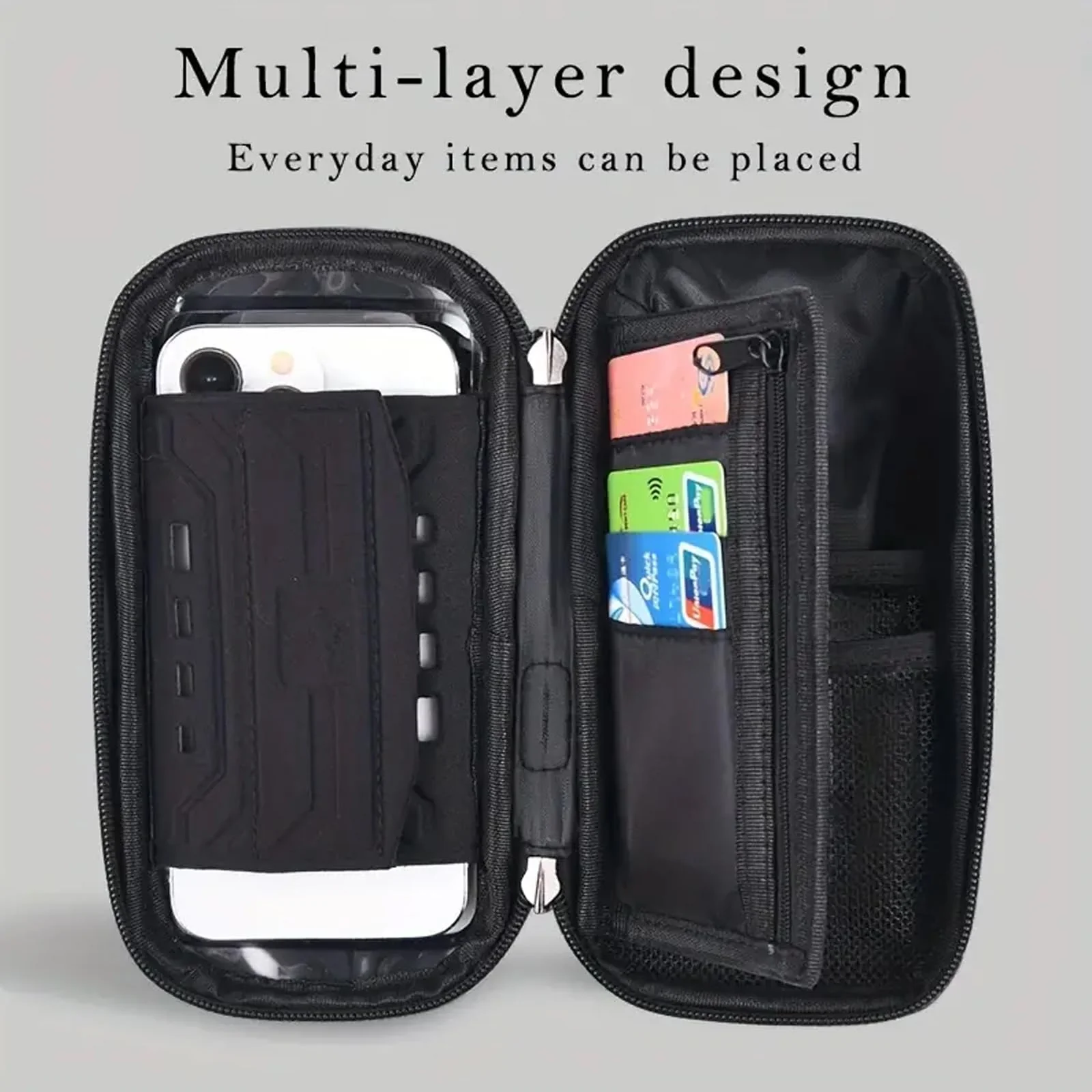 Bike Phone Holder EVA Waterproof Bike Front Frame Bag Top Tube Bike Bag Bicycle Phone Mount Cycling Pouch with Rain Cover Bike Accessories Gifts for Cyclists Men - Image 5