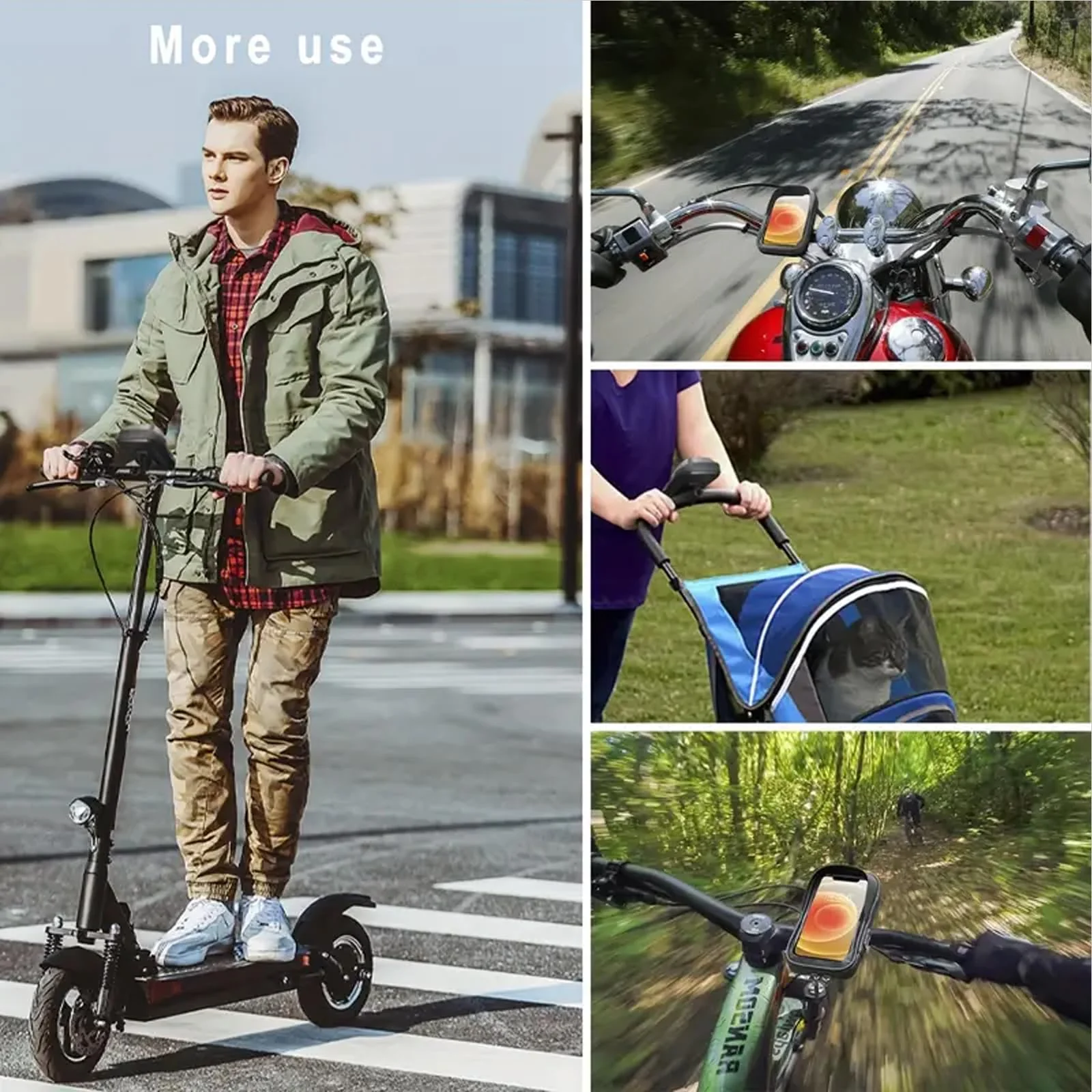 Bike Phone Holder EVA Waterproof Bike Front Frame Bag Top Tube Bike Bag Bicycle Phone Mount Cycling Pouch with Rain Cover Bike Accessories Gifts for Cyclists Men - Image 7