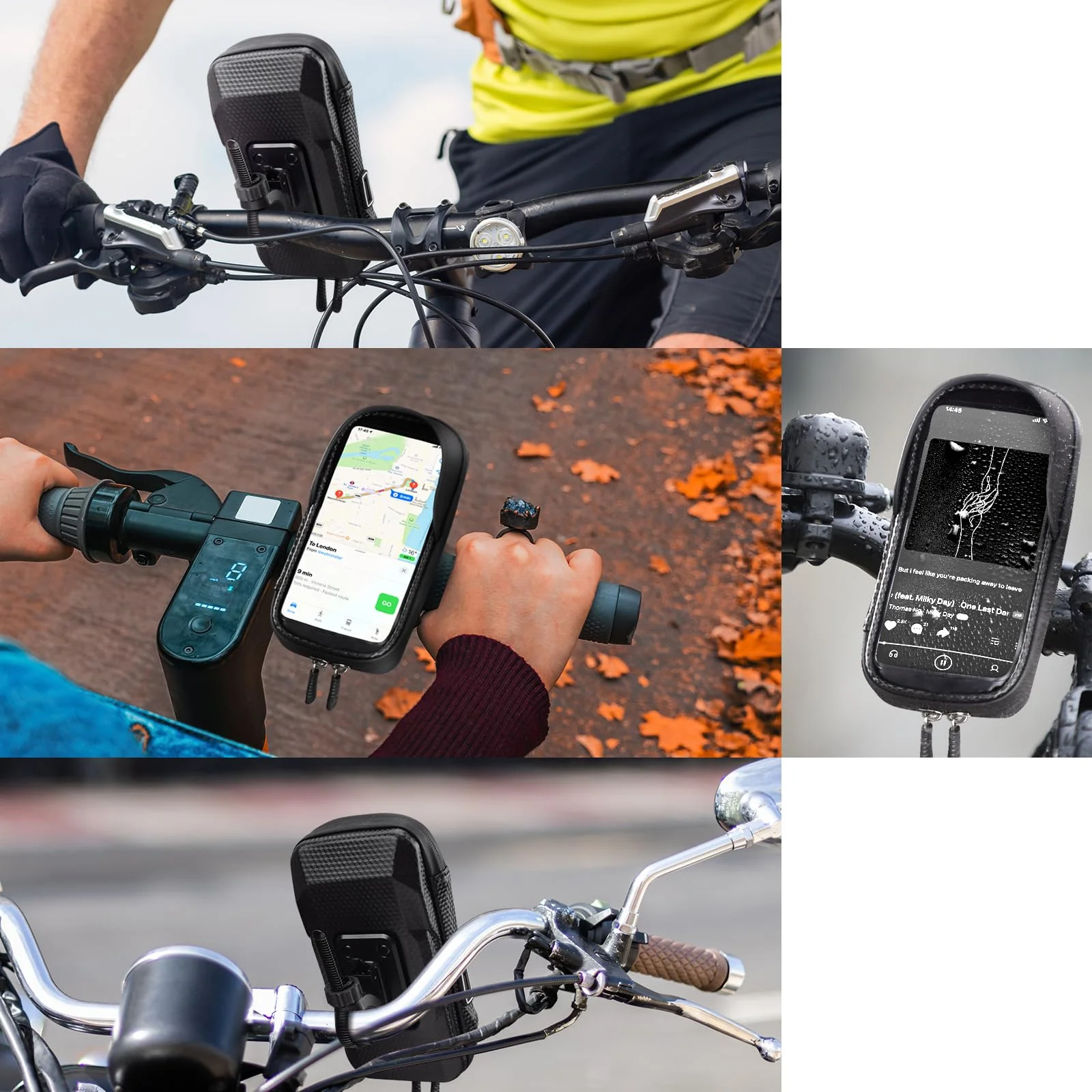 Bike Phone Holder EVA Waterproof Bike Front Frame Bag Top Tube Bike Bag Bicycle Phone Mount Cycling Pouch with Rain Cover Bike Accessories Gifts for Cyclists Men - Image 8