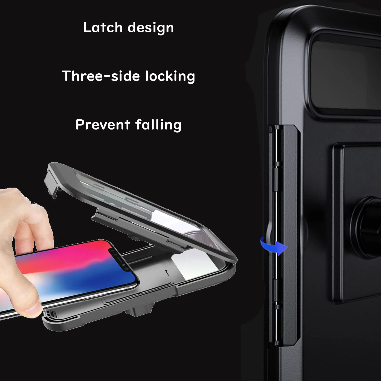 Bike Smartphone Holder Waterproof Up to 6.7 inches Stand Strong Fixing Shockproof - Image 6