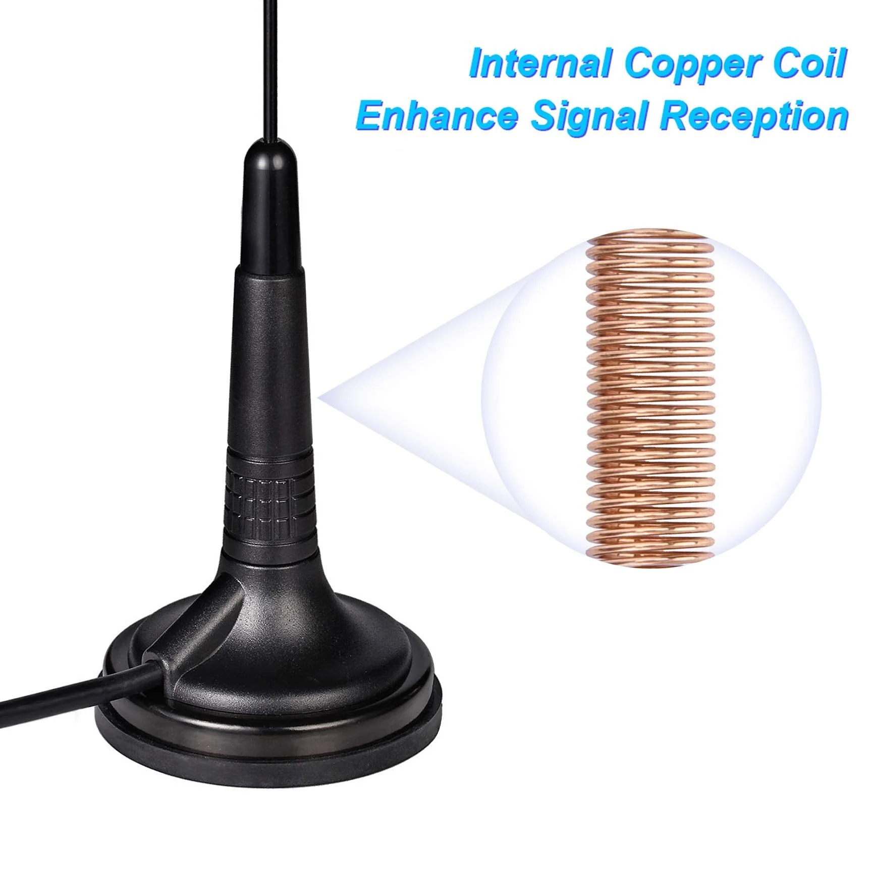 Bingfu CB Antenna 27MHz CB Radio Antenna Magnetic Base Handheld CB Antenna PL259 & BNC Male Compatible with Cobra Midland Uniden Maxon President Vehicle Car Truck Mobile CB Radio Handheld CB Radio - Image 9