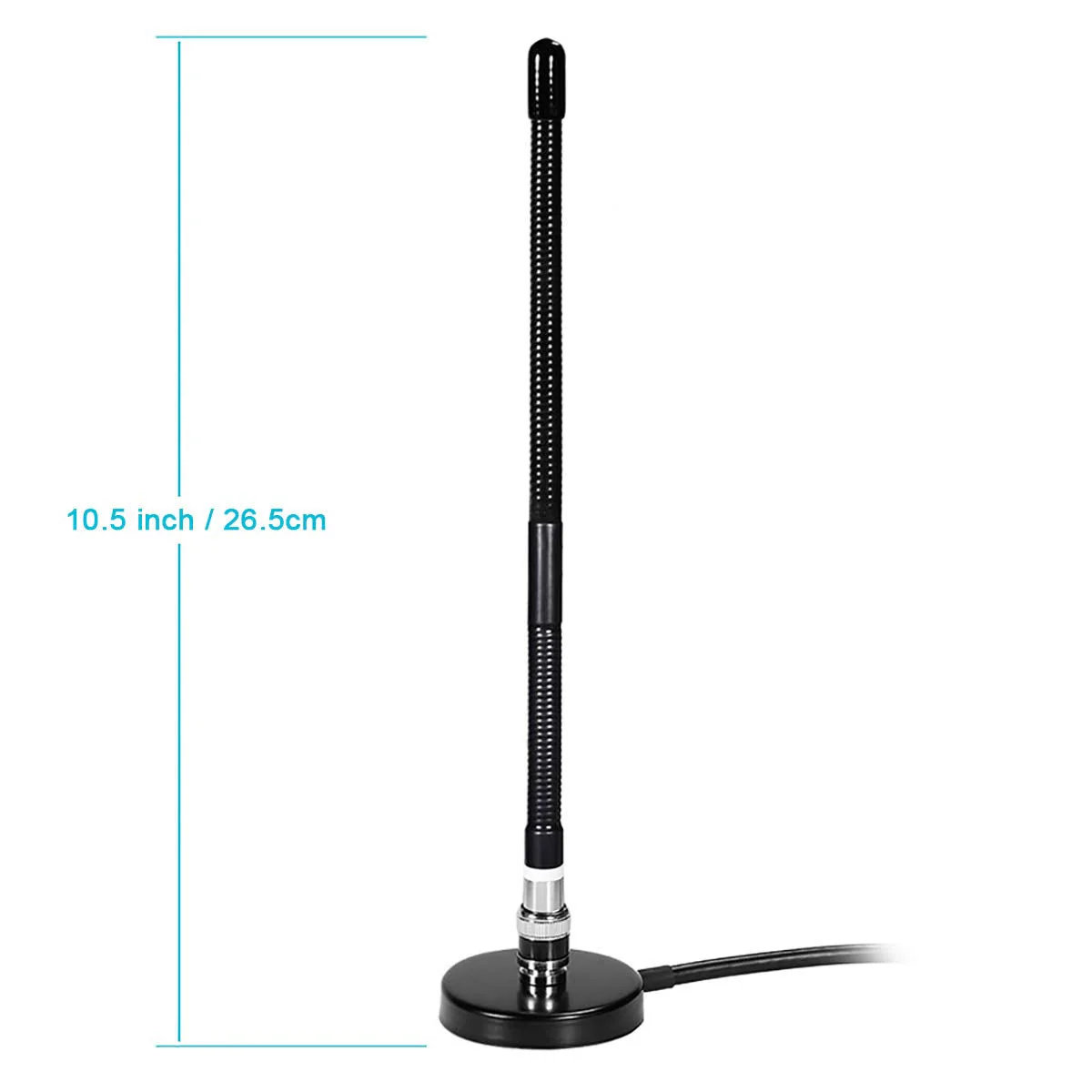 Bingfu CB Antenna 27MHz CB Radio Antenna Soft Whip Magnetic Base CB Antenna BNC & PL259 Male Compatible with Cobra Midland Uniden Maxon President Portable Handheld CB Radio Car Mobile Radio Scanner - Image 3