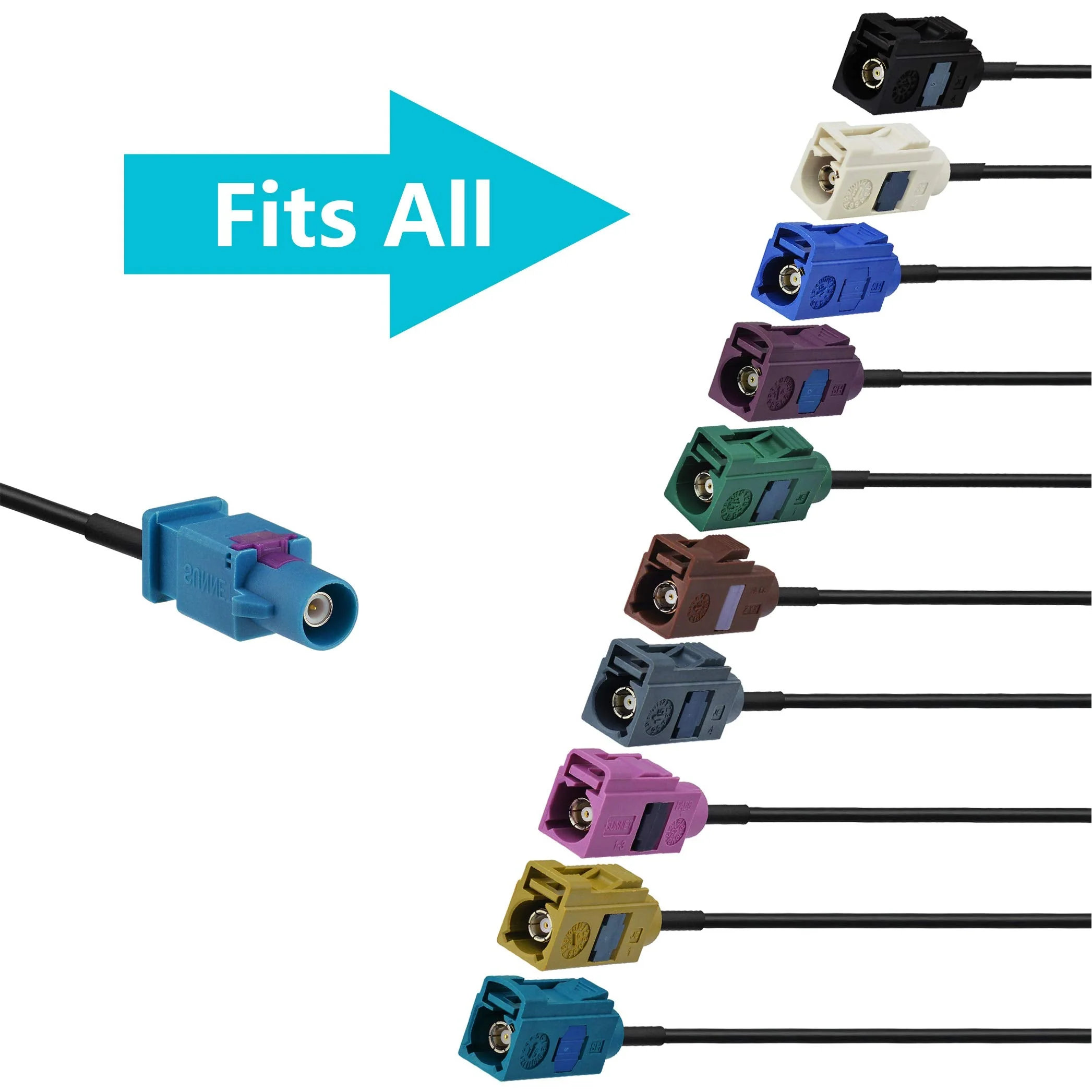 Bingfu Fakra Z Female to Male Vehicle Car Antenna Extension Cable 20 feet for Car Stereo Android Head Unit GPS Navigation FM AM Radio Sirius XM Satellite Radio 4G LTE TEL Telematics Bluetooth Module 20ft / 6m - Image 3