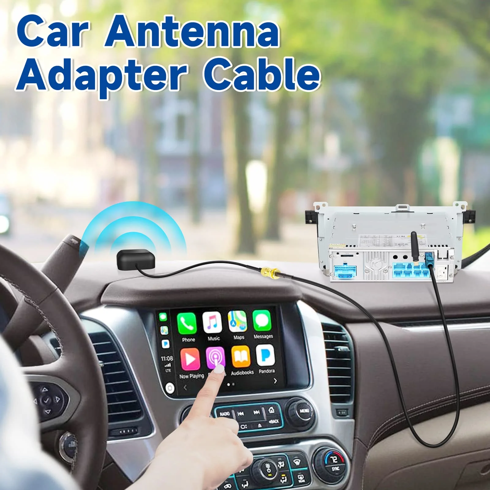 Bingfu Fakra Z Female to SMA Female Vehicle Antenna Adapter Cable 30cm 12 inch for Car Stereo Android Head Unit GPS Navigation FM AM Radio Sirius XM Satellite Radio 4G LTE Telematics Bluetooth Module Fakra Z Female to SMA Female 12inch - Image 4