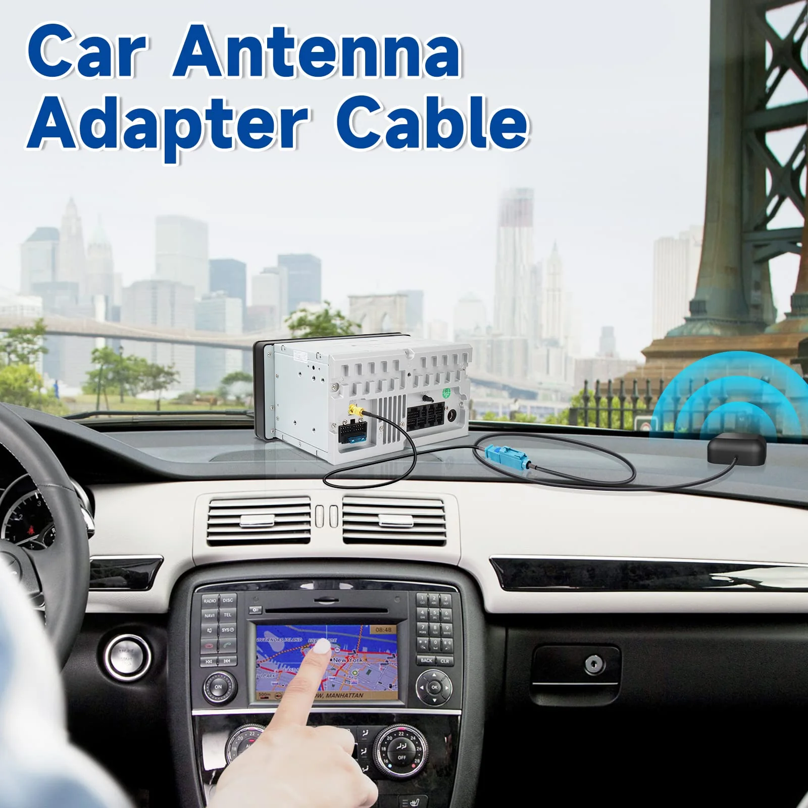 Bingfu Fakra Z Male to SMA Male Vehicle Antenna Adapter Cable 30cm 12 inch for Car Stereo Android Head Unit GPS Navigation FM AM Radio Sirius XM Satellite Radio 4G LTE TEL Telematics Bluetooth Module Fakra Z Male to SMA Male 12inch - Image 4