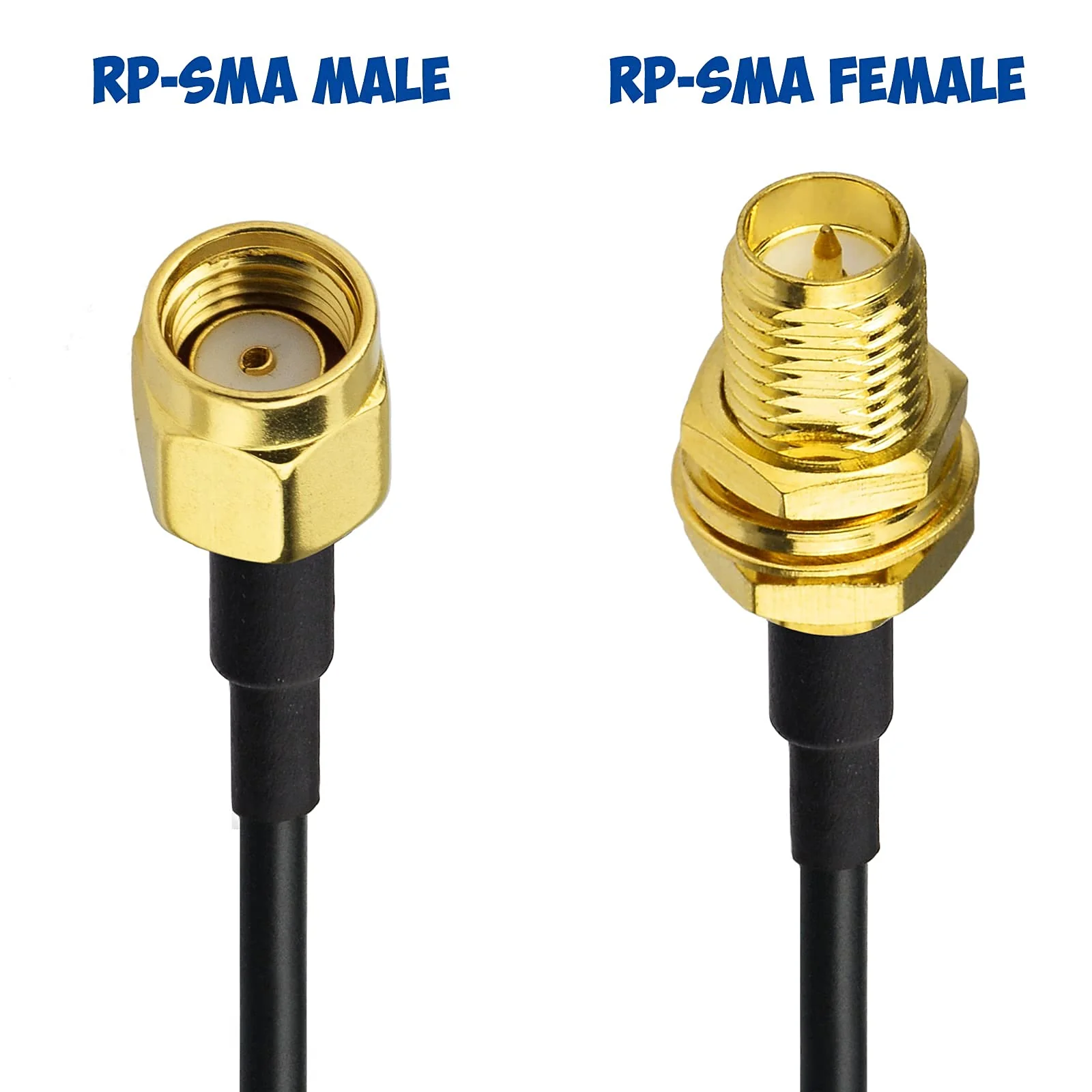 BINGFU WiFi Antenna Extension Cable RP-SMA Male to RP-SMA Female RG174 Coaxial Cable for WiFi Router, Security Camera, Wireless Mini PCI Express PCIE Network Card Adapter 10m 10M(1 Stück) - Image 4