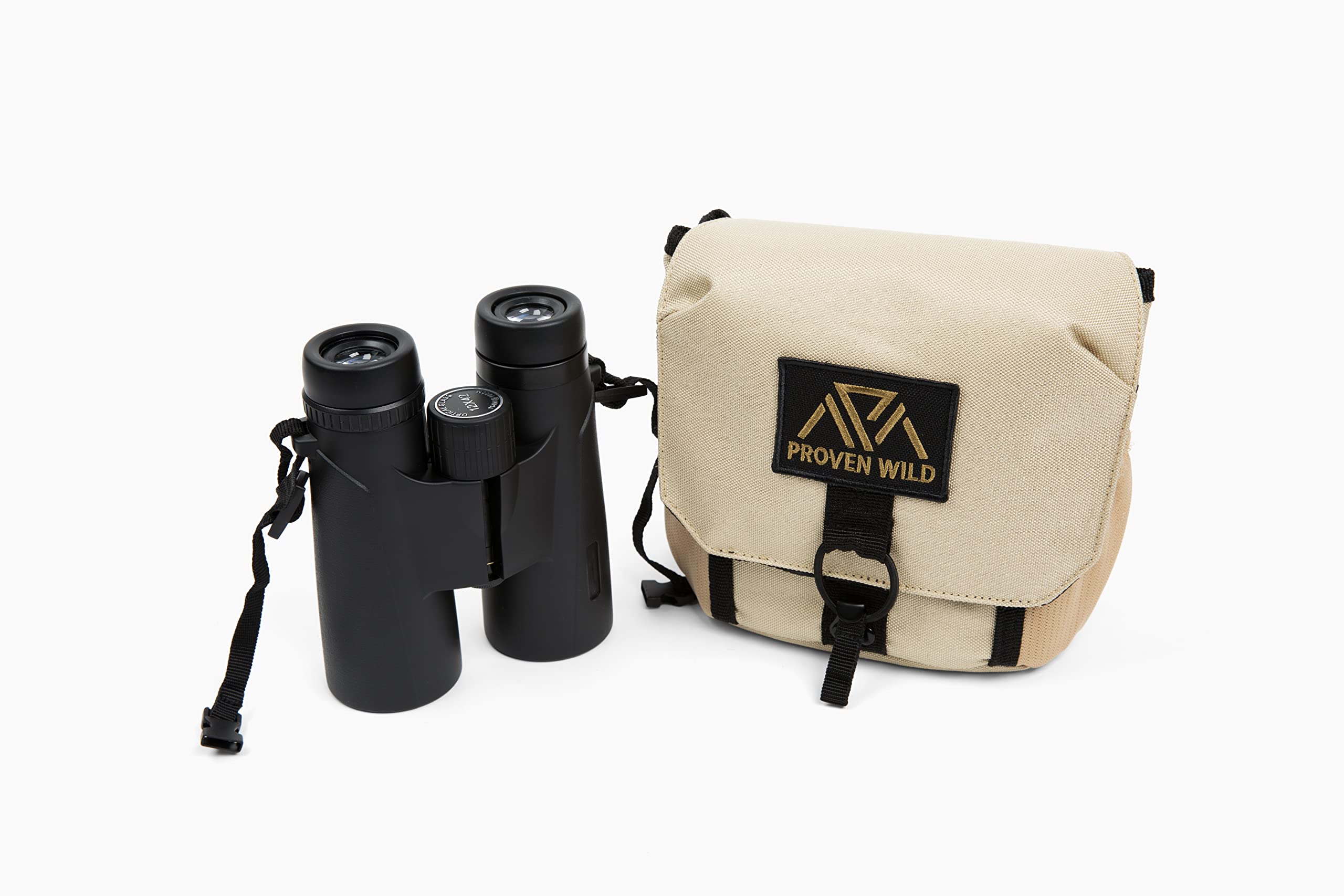 Bino Harness Binocular Harness Chest Pack Made of Waterproof 900D Nylon | Binocular Harness for Hunting Case with Adjustable Shoulder Straps, 2 Mesh Pockets, and Zipper Back Pocket