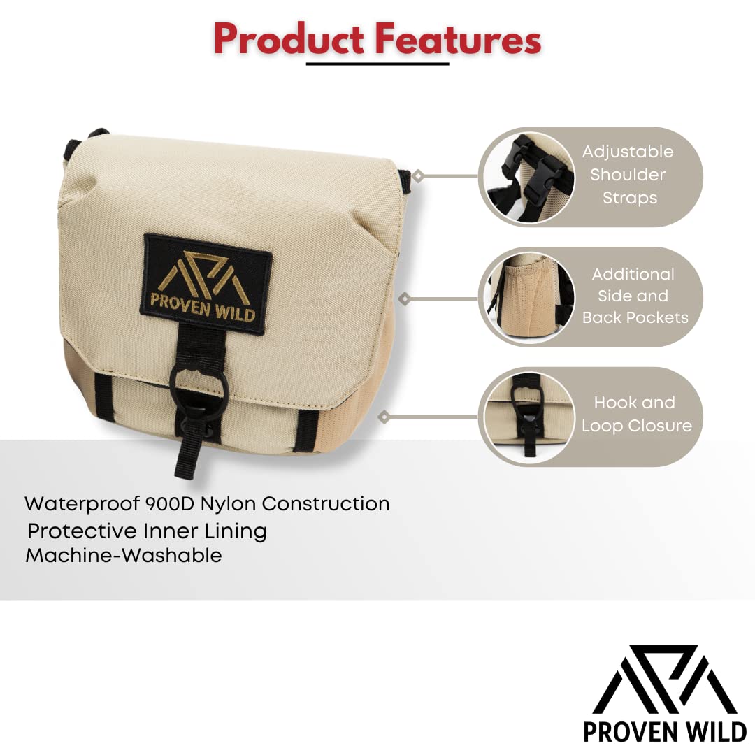 Bino Harness Binocular Harness Chest Pack Made of Waterproof 900D Nylon | Binocular Harness for Hunting Case with Adjustable Shoulder Straps, 2 Mesh Pockets, and Zipper Back Pocket - Image 2