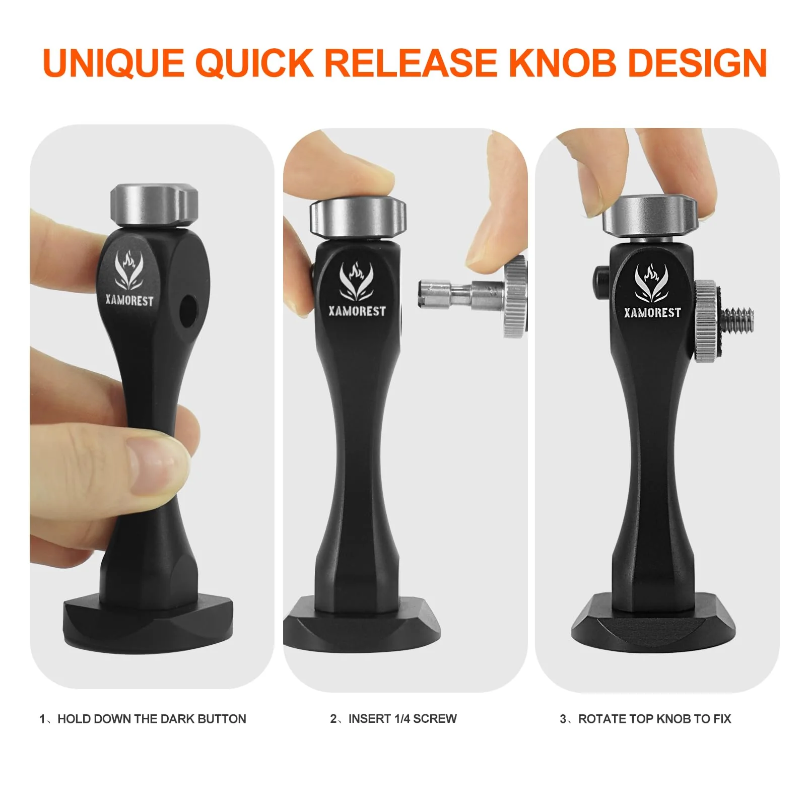 Binocular Tripod Adapter Quick Release with 1/4-20 Inch Threading,T6061 Aluminum Alloy Body,Compatible with Arca Ball Head and 1/4 Thread Head - Image 4