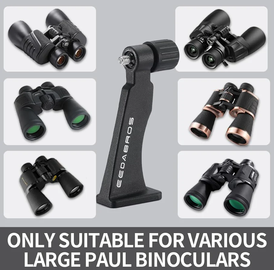 Binocular Tripod & Monopod Adapter/Heavy Binocular, Camera, & Scope Holder/Versatile, Stable 1/4" Threaded Mount/Great for Stargazing & Hunting - Image 6